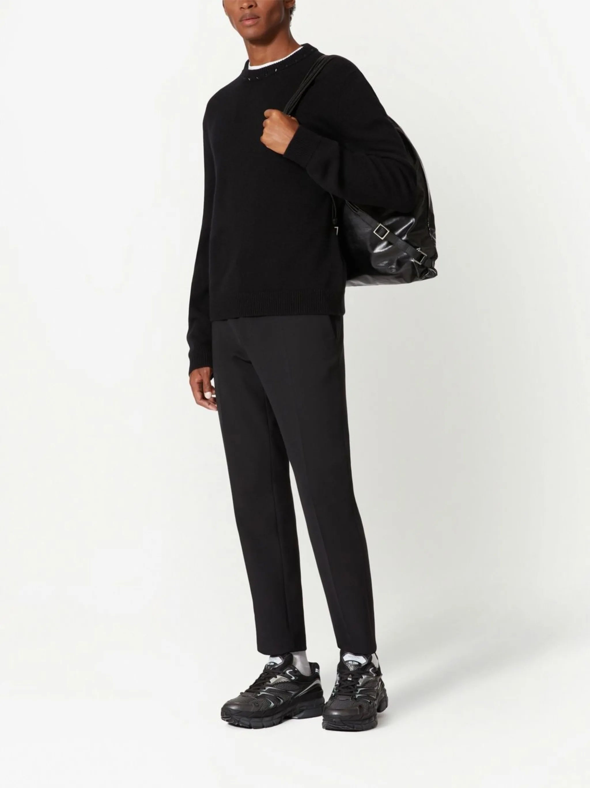 Untitled studs crew-neck jumper