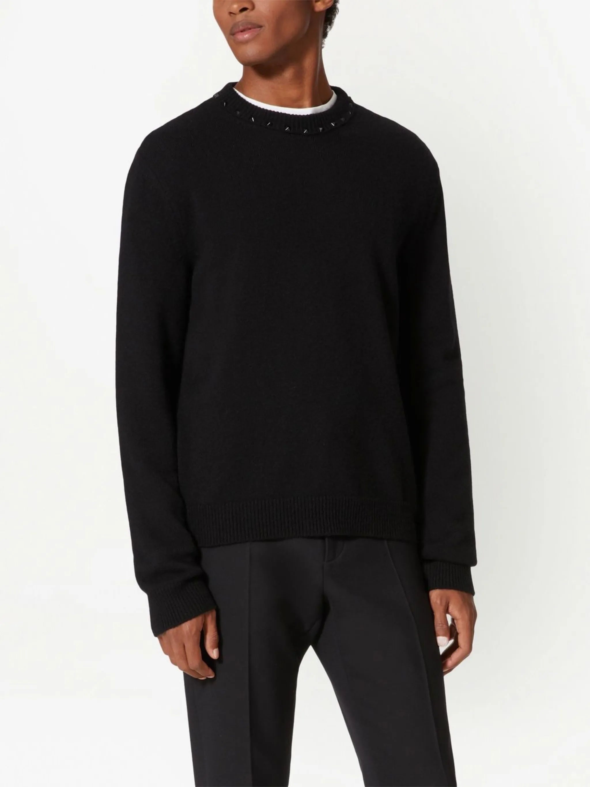 Untitled studs crew-neck jumper