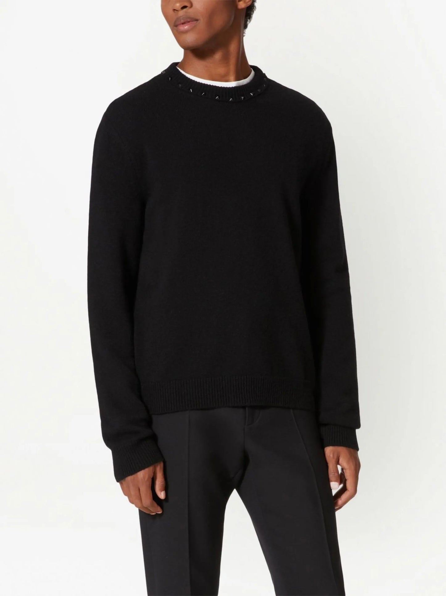 Untitled studs crew-neck jumper