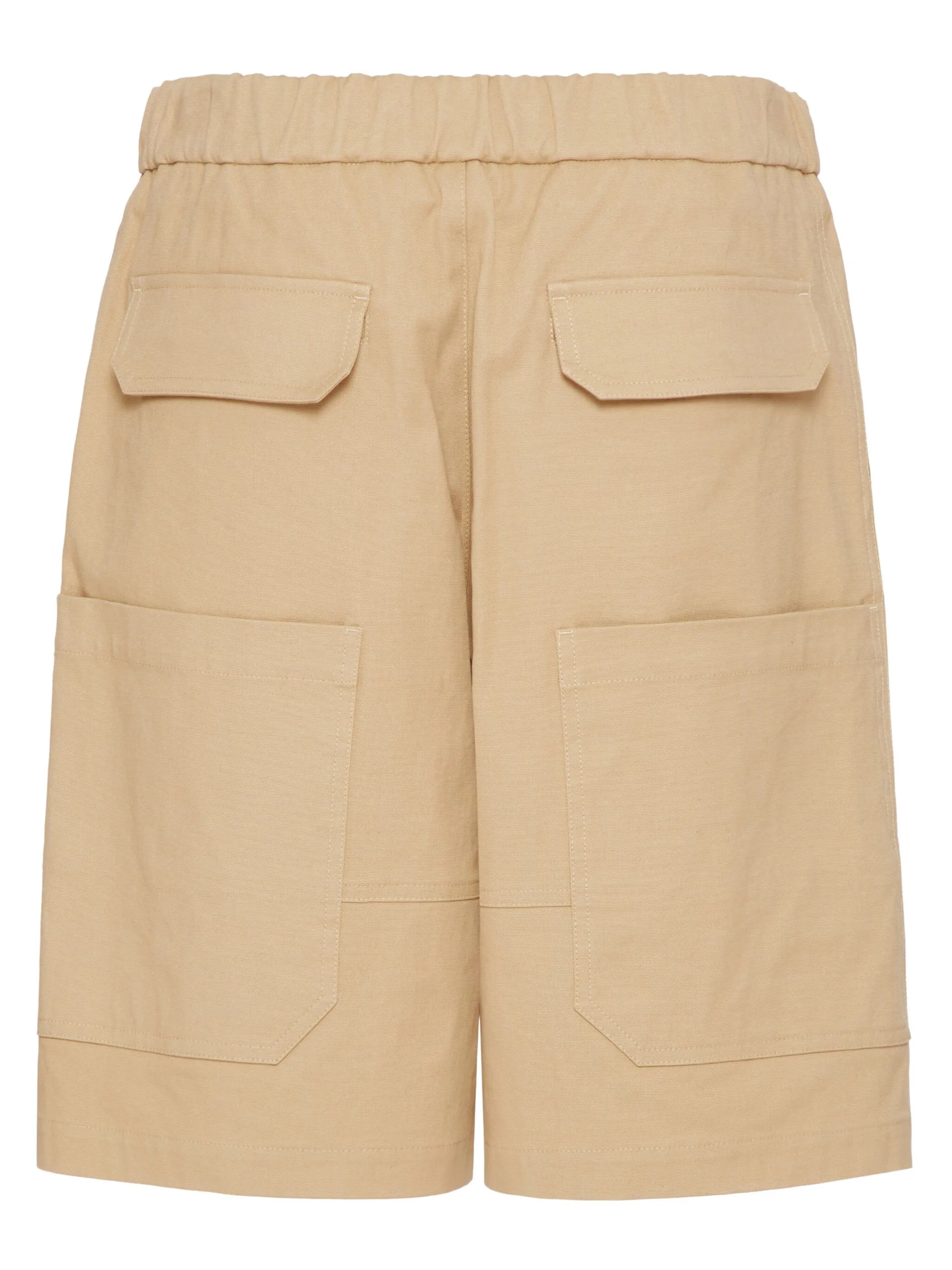 leather-pocket Bermuda shorts