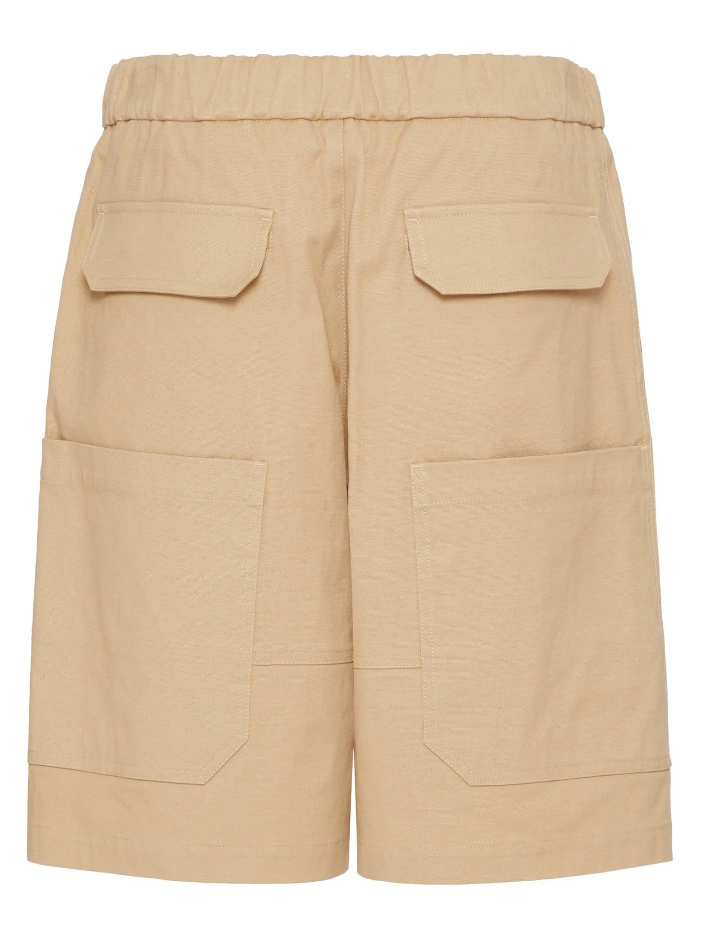 leather-pocket Bermuda shorts