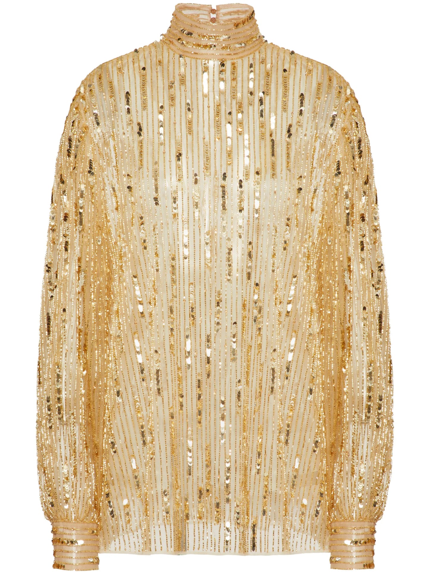 Tulle Illusione sequin-embroidered blouse