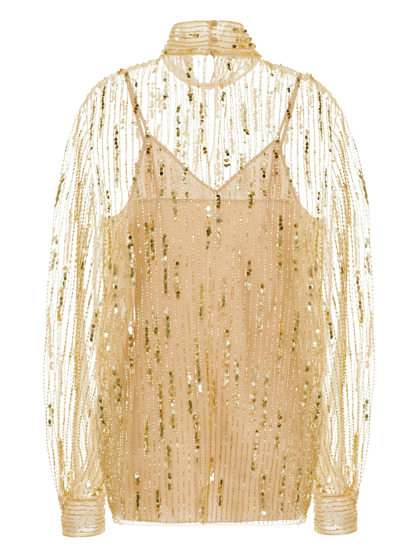 Tulle Illusione sequin-embroidered blouse