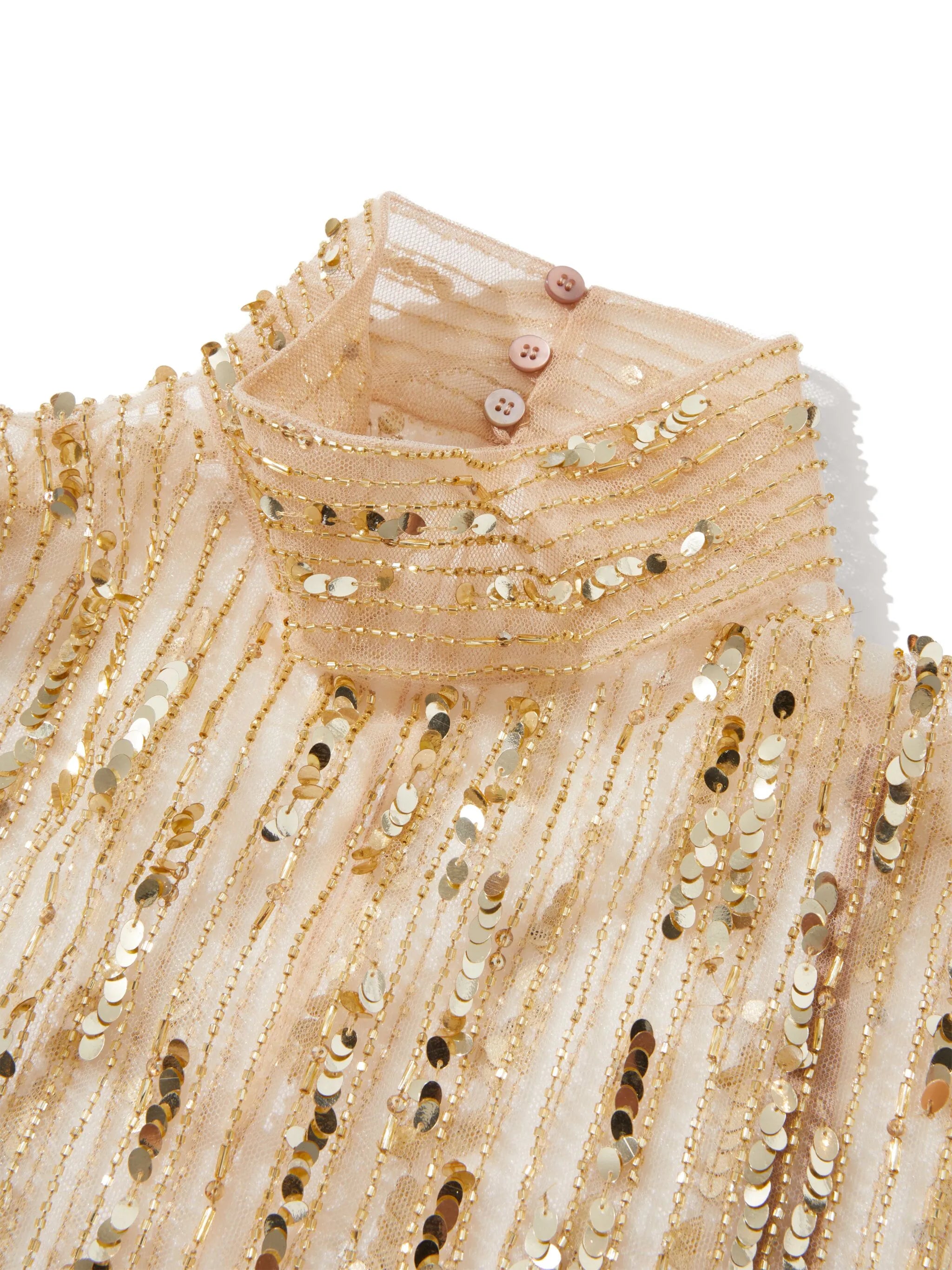 Tulle Illusione sequin-embroidered blouse