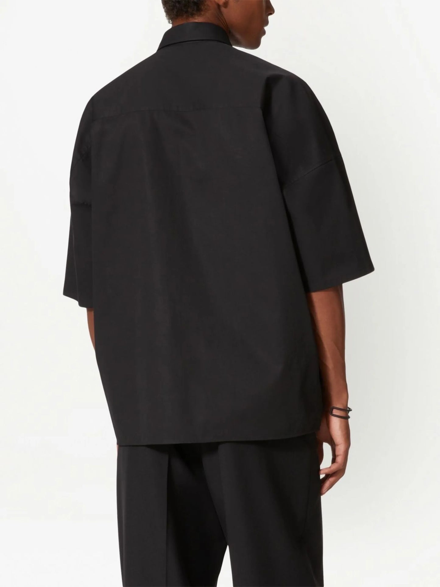 logo-patch bowling shirt