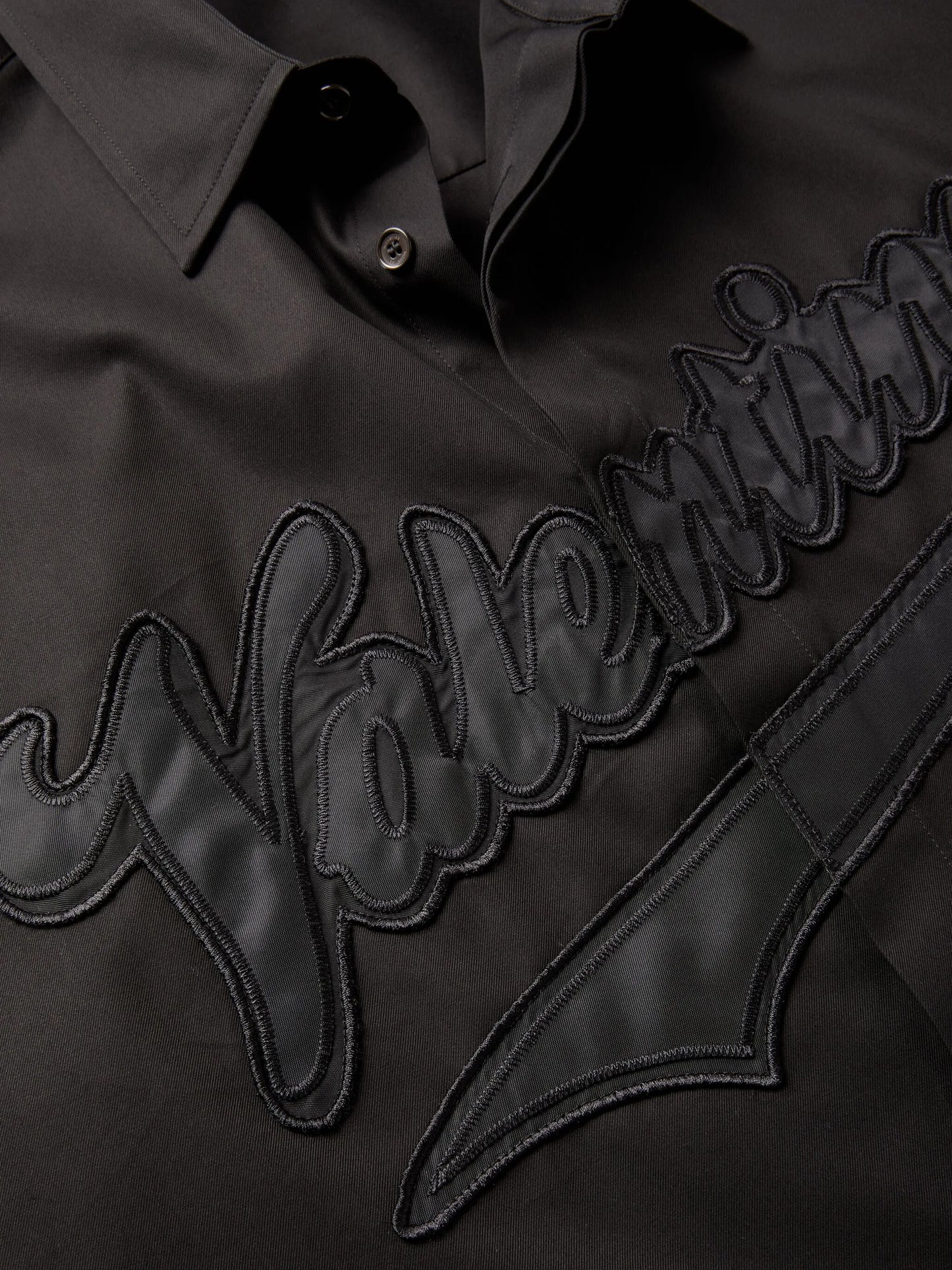logo-patch bowling shirt