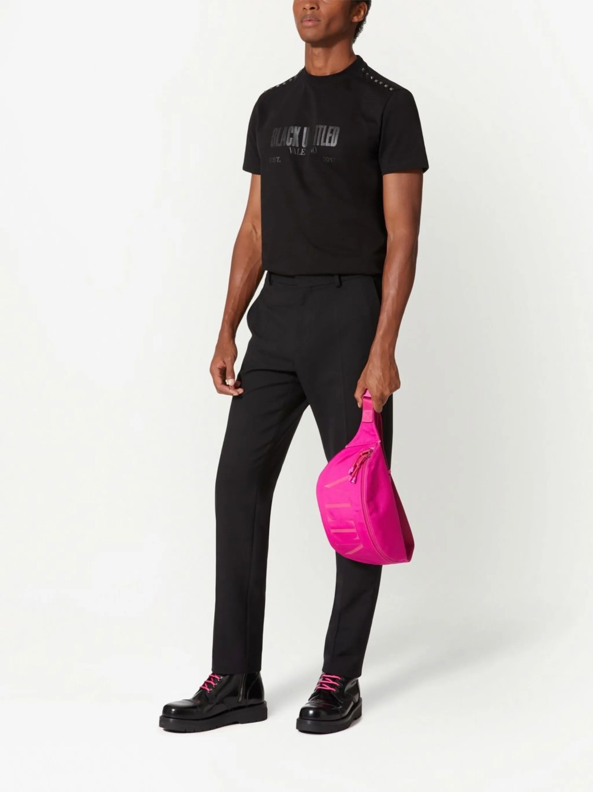 Untitled studded cotton T-shirt