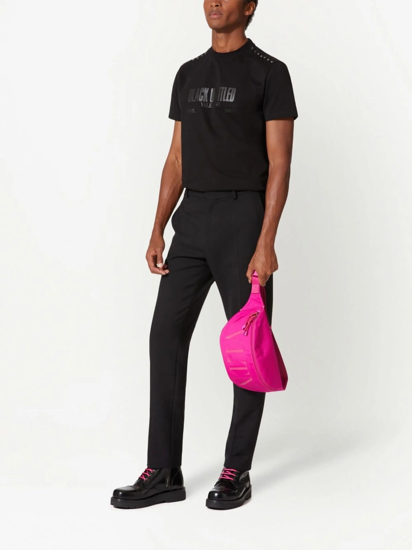 Untitled studded cotton T-shirt