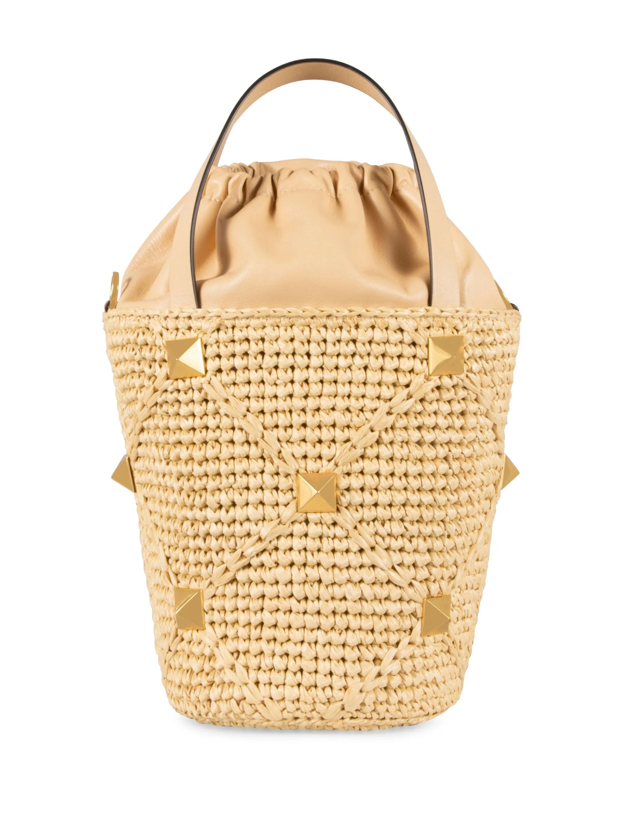 Roman Stud interwoven bucket bag