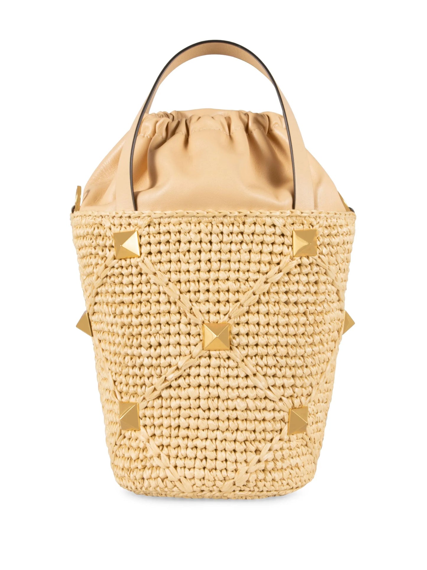 Roman Stud interwoven bucket bag