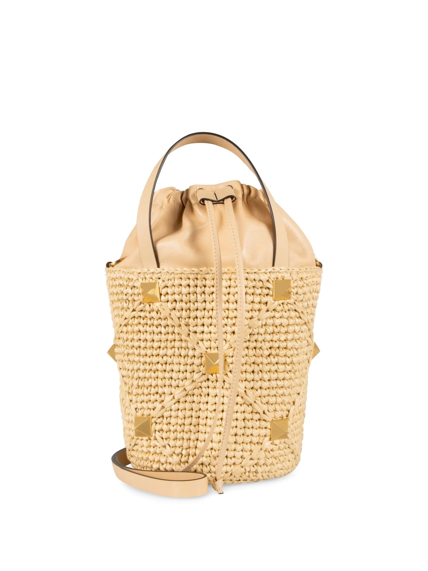 Roman Stud interwoven bucket bag