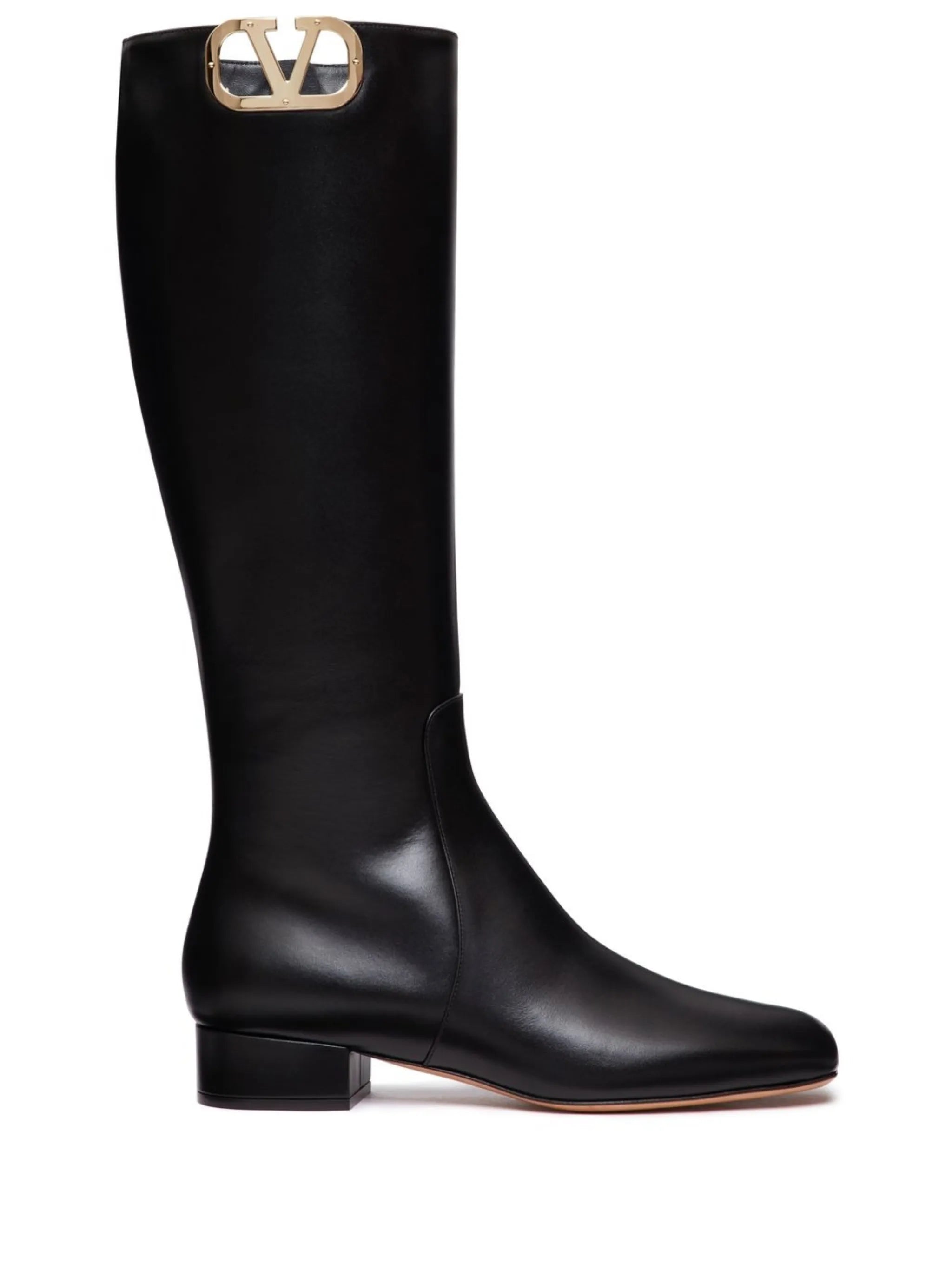 VLogo Type knee-high boots