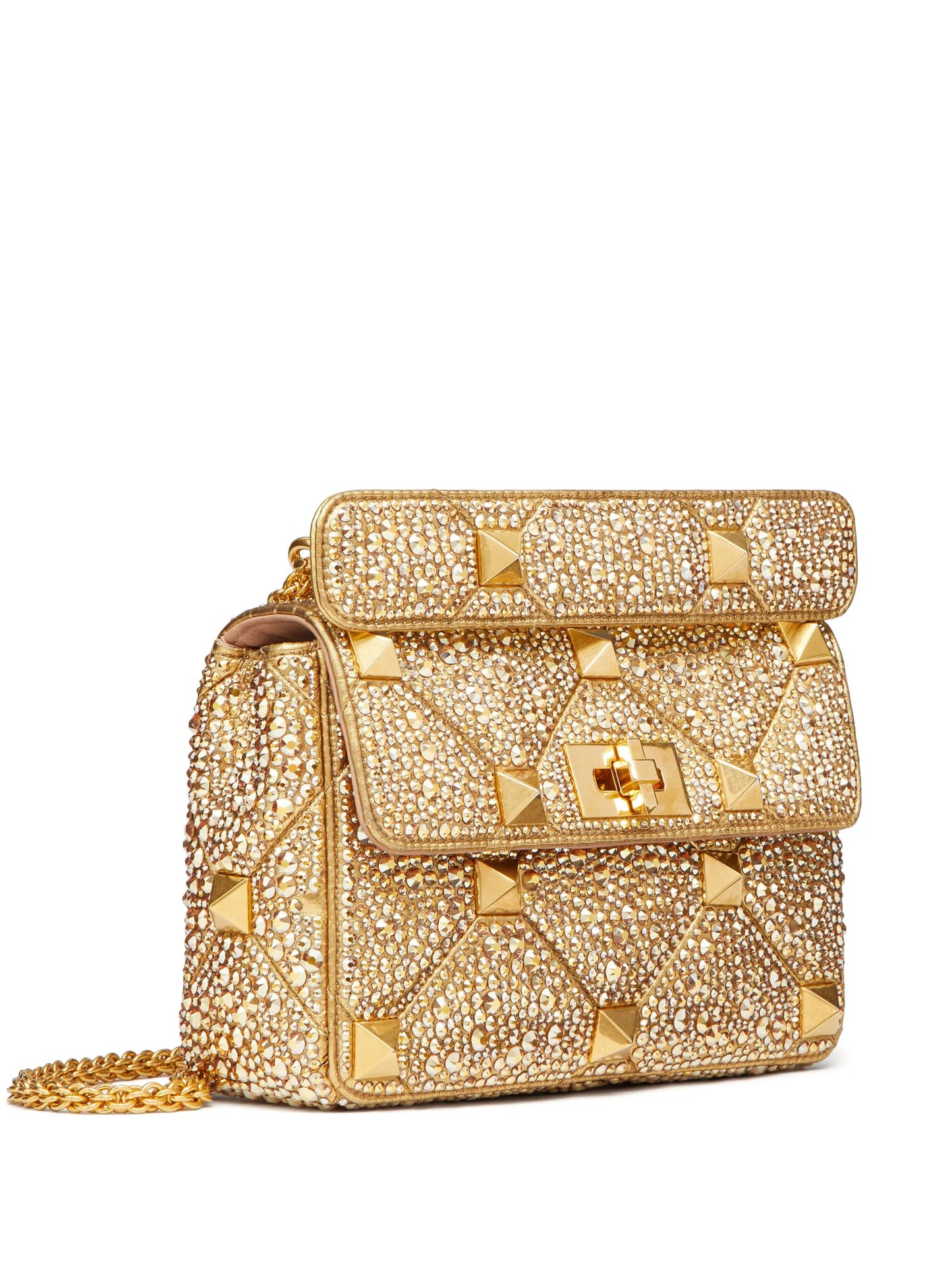 medium Roman Stud rhinestone shoulder bag