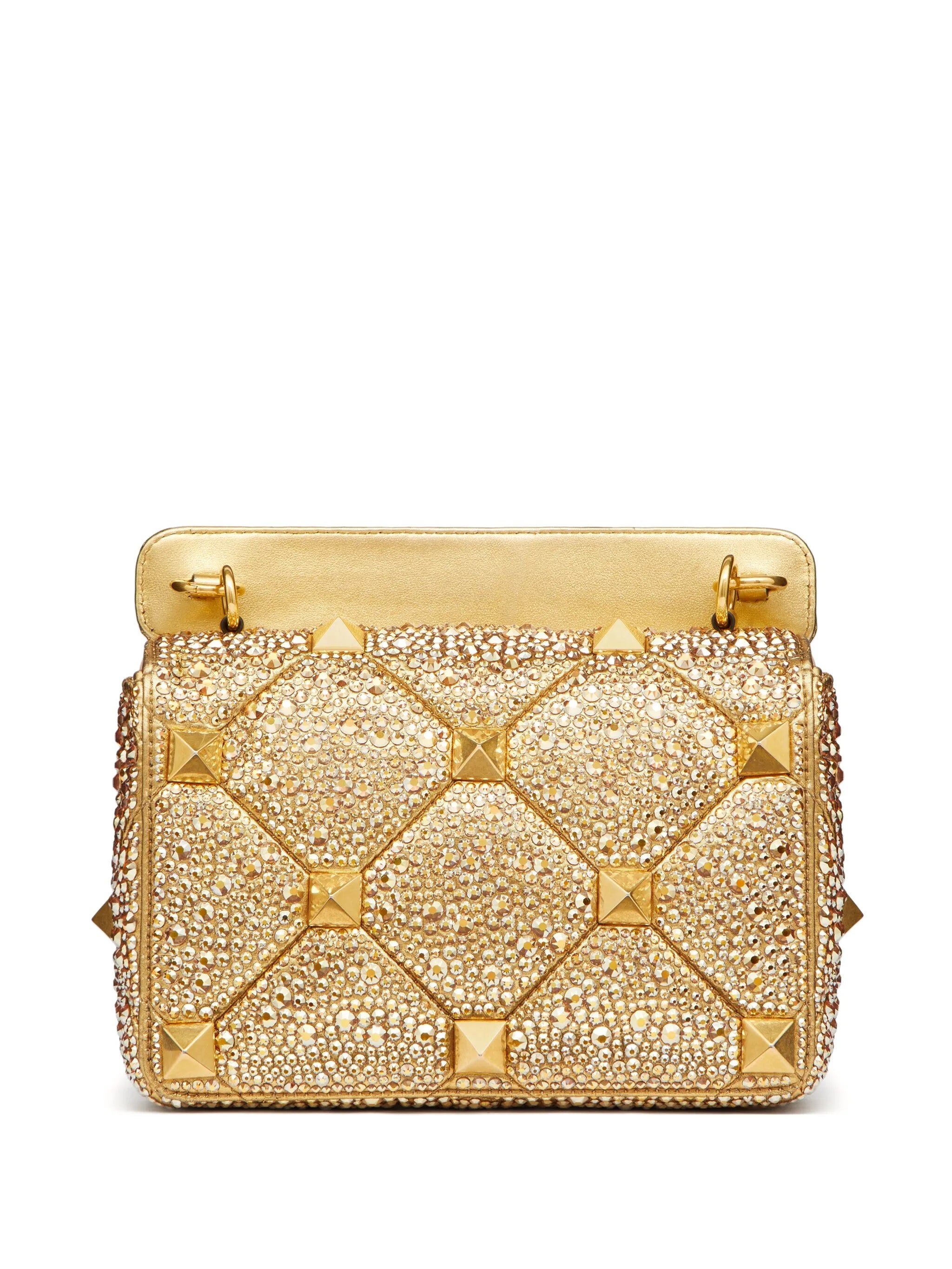 medium Roman Stud rhinestone shoulder bag