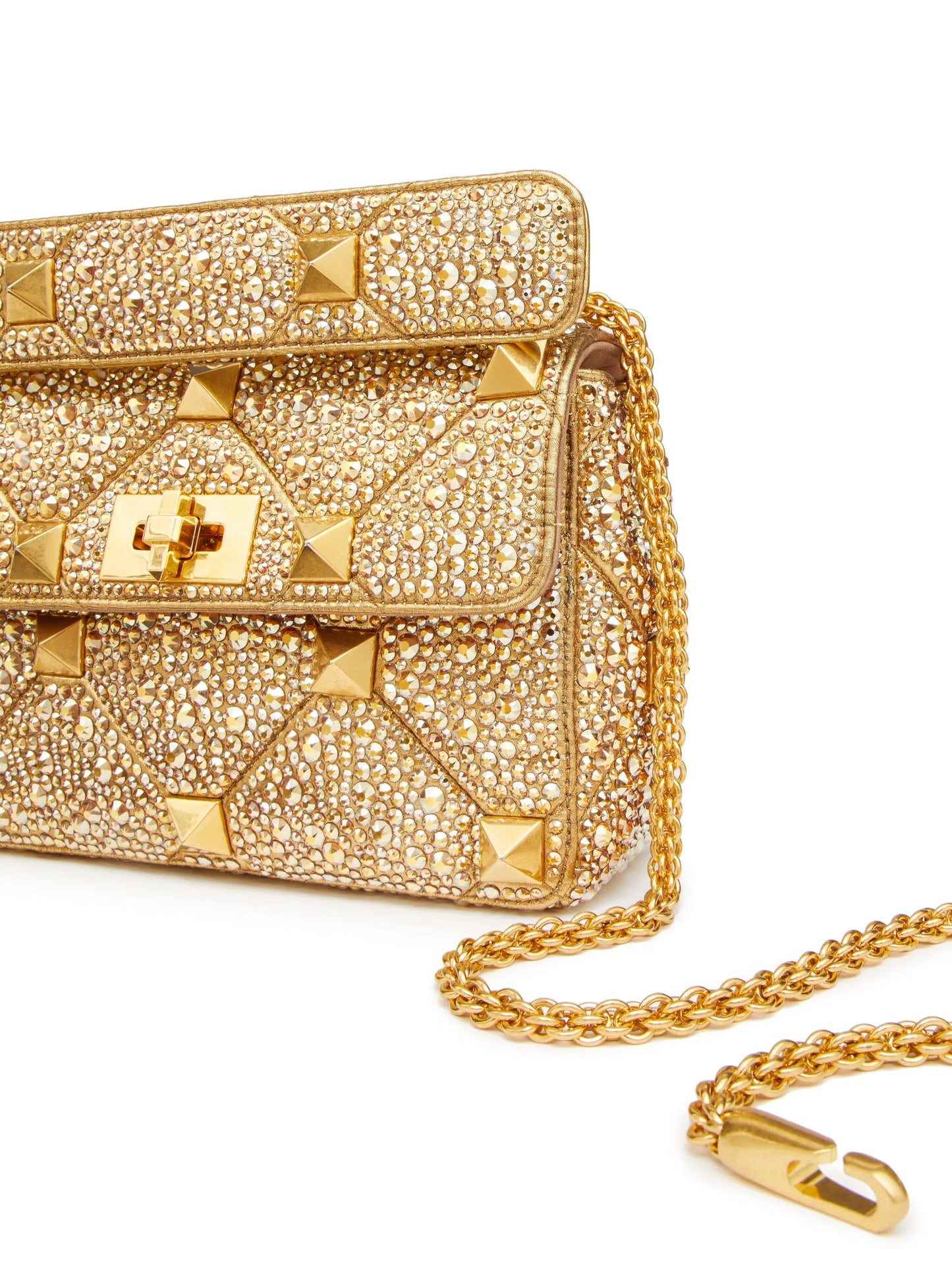 medium Roman Stud rhinestone shoulder bag