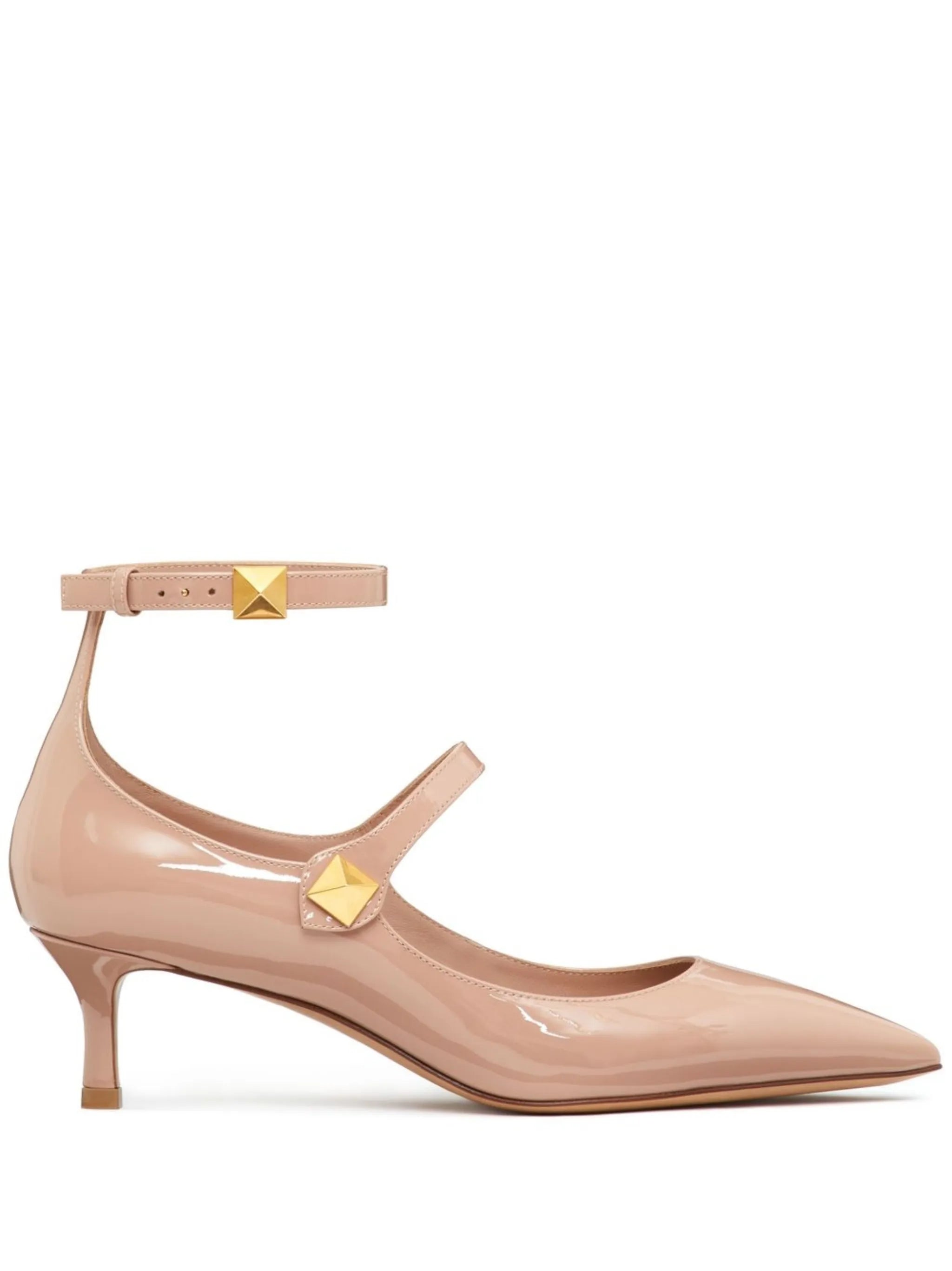 Rockstud 50mm leather pumps