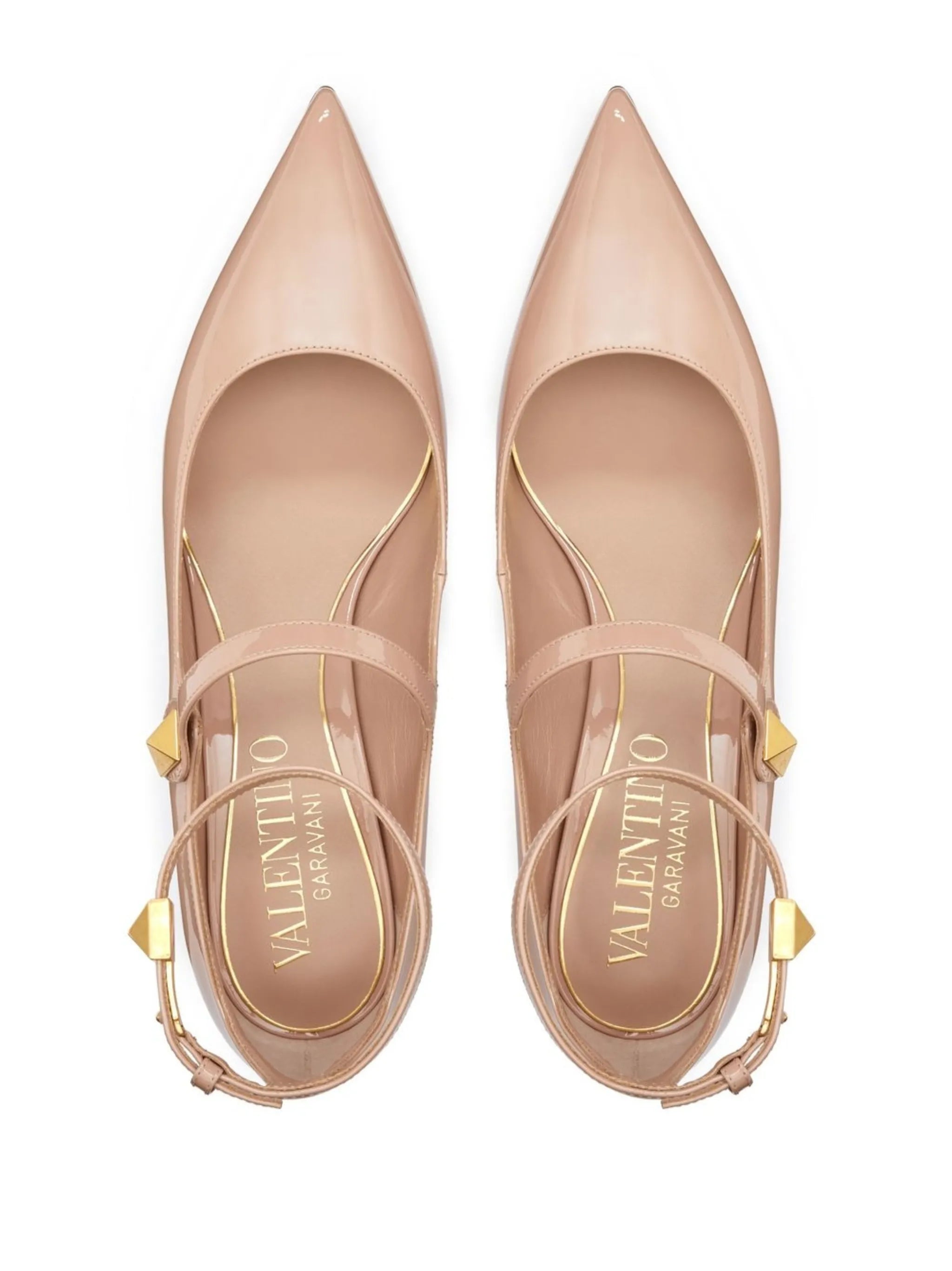 Rockstud 50mm leather pumps