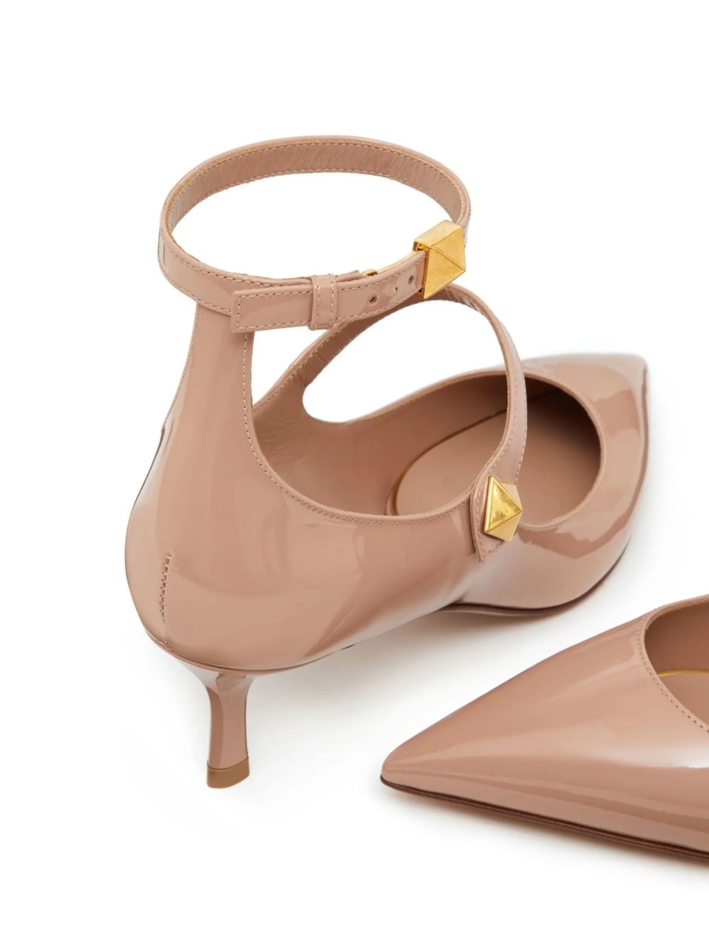 Rockstud 50mm leather pumps