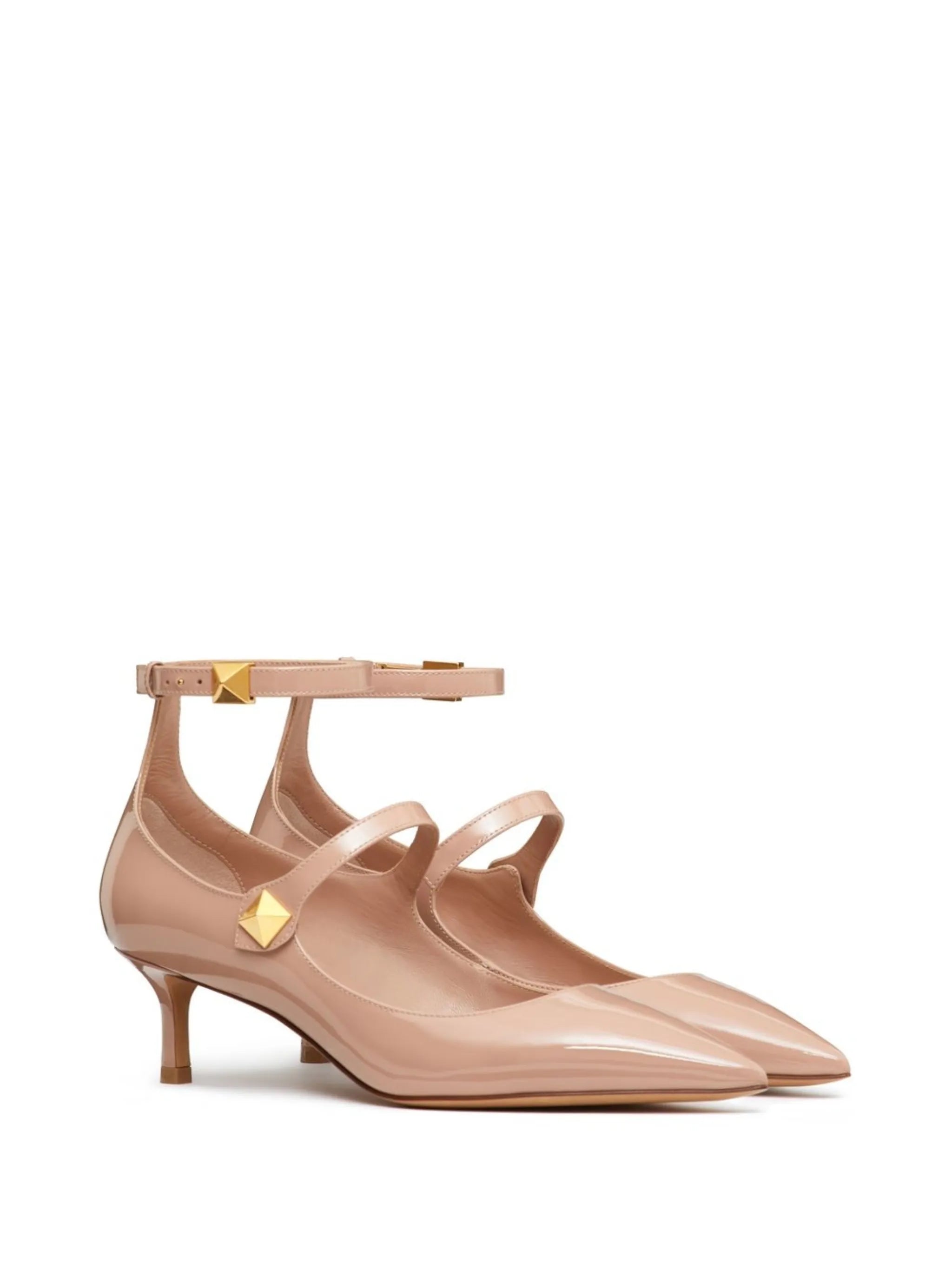 Rockstud 50mm leather pumps