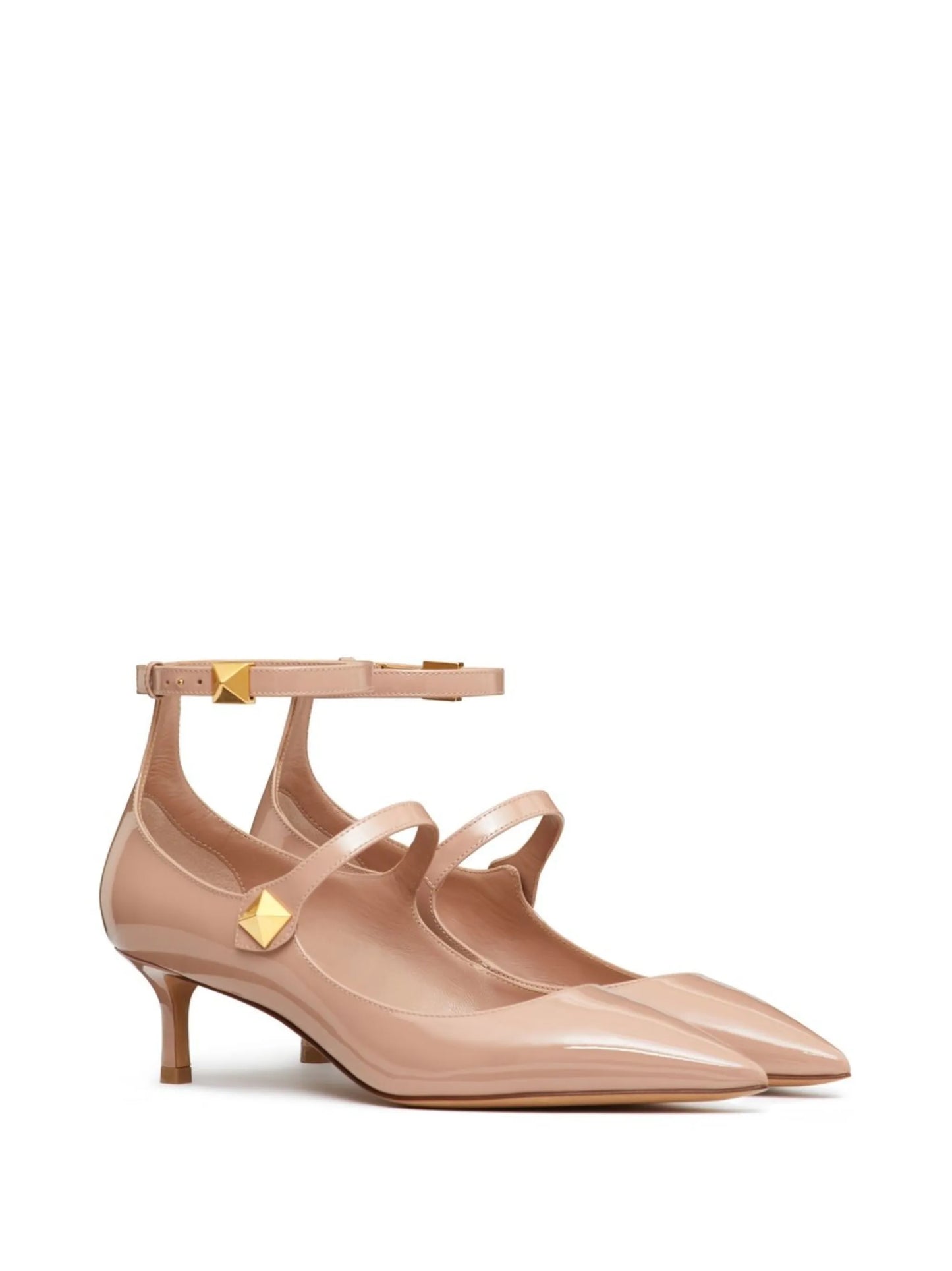 Rockstud 50mm leather pumps