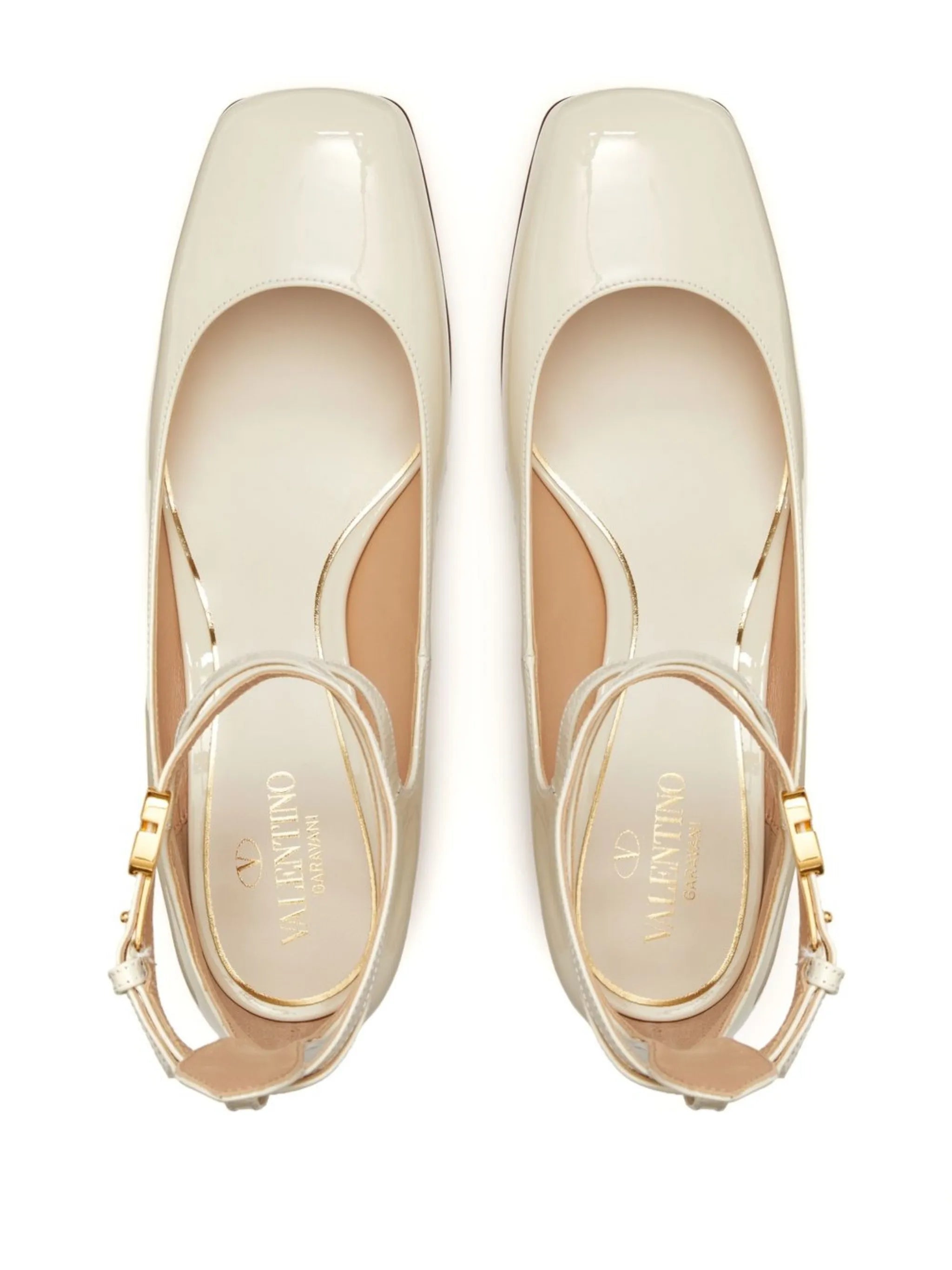 Tan-Go 60mm patent leather pumps
