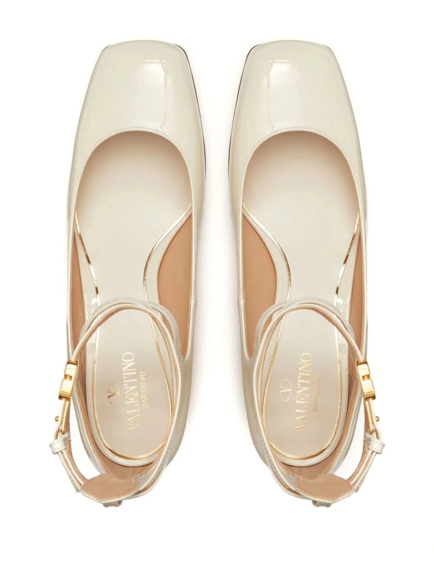 Tan-Go 60mm patent leather pumps