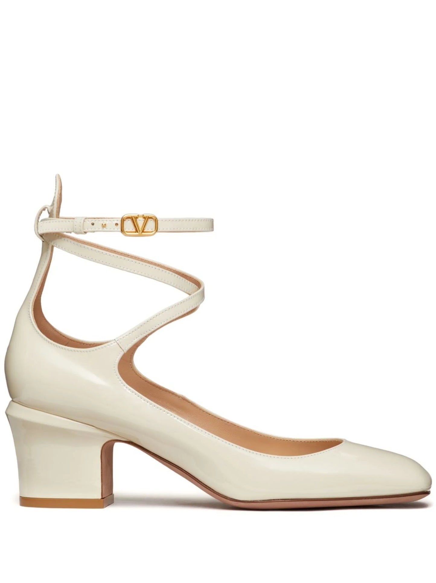 Tan-Go 60mm patent leather pumps
