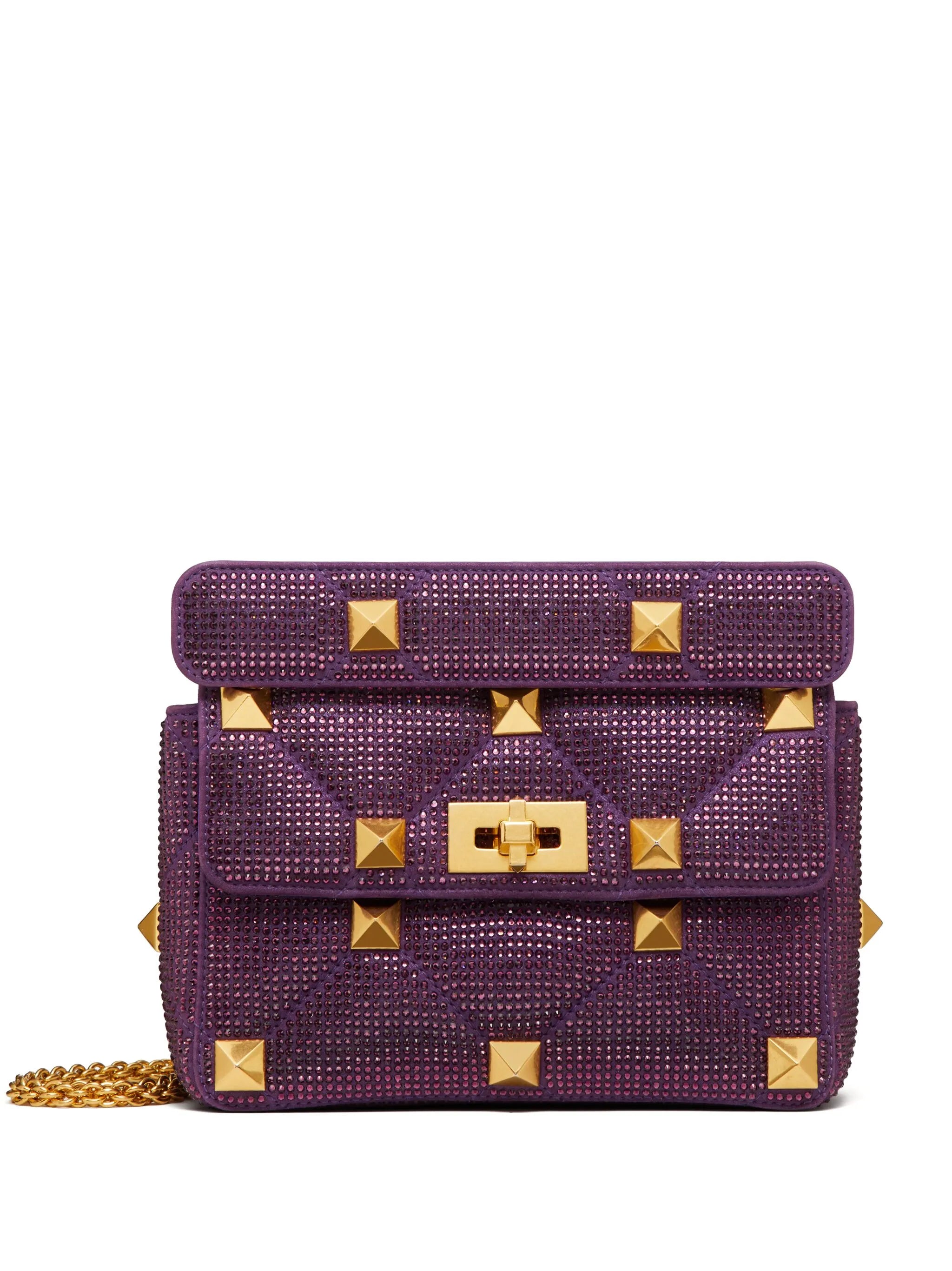 medium Roman Stud rhinestone-embellished shoulder bag