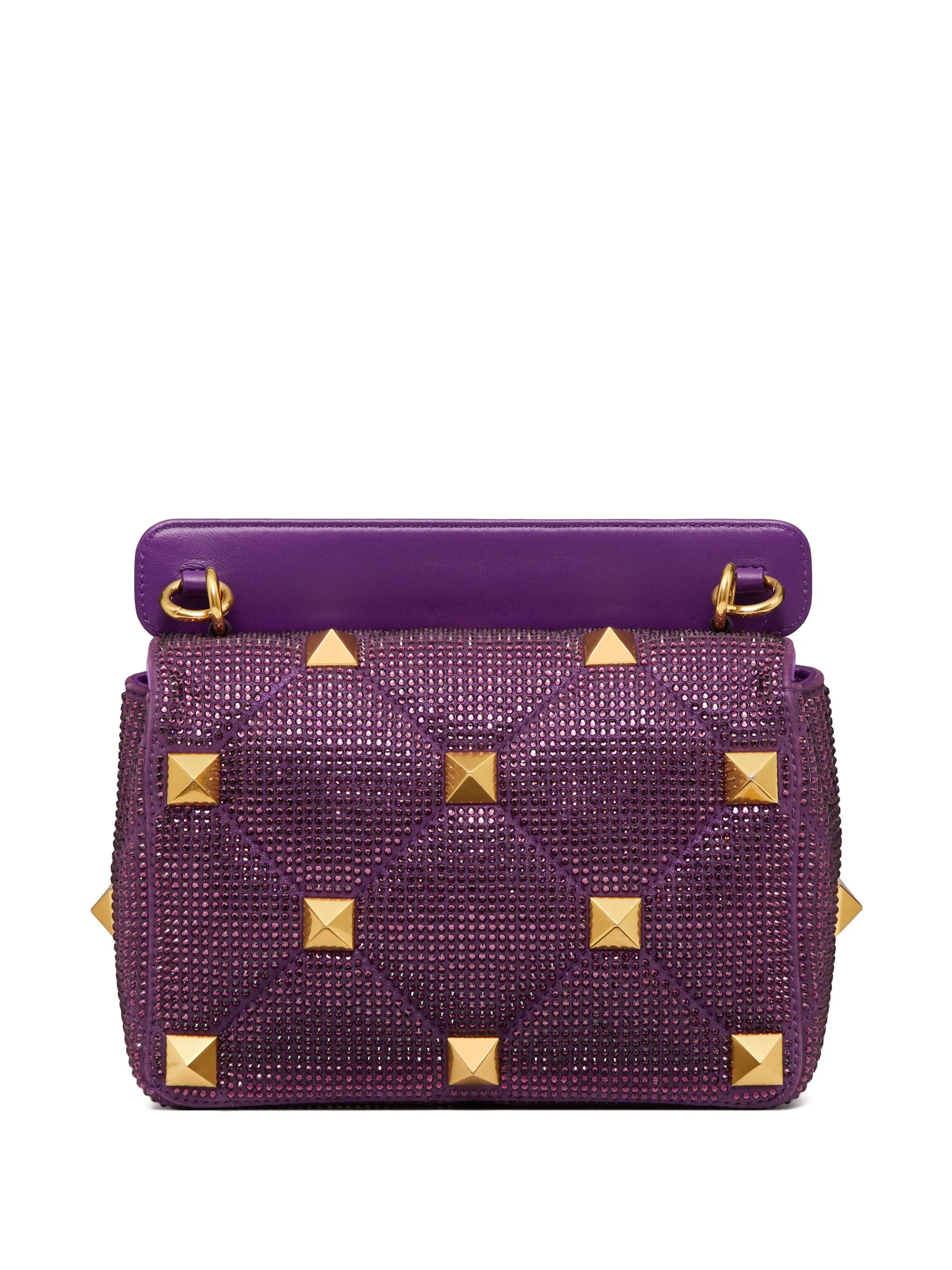 medium Roman Stud rhinestone-embellished shoulder bag
