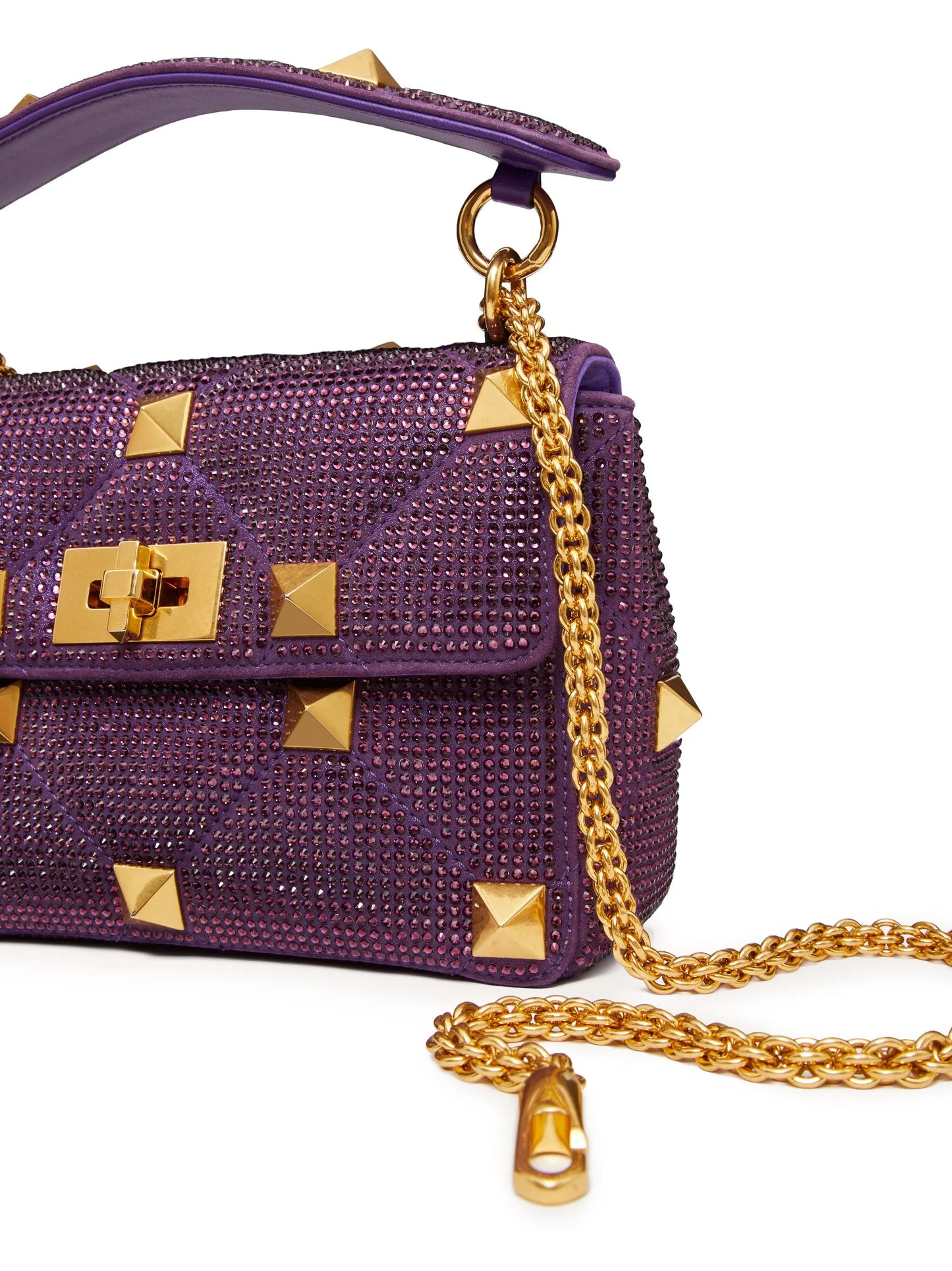 medium Roman Stud rhinestone-embellished shoulder bag