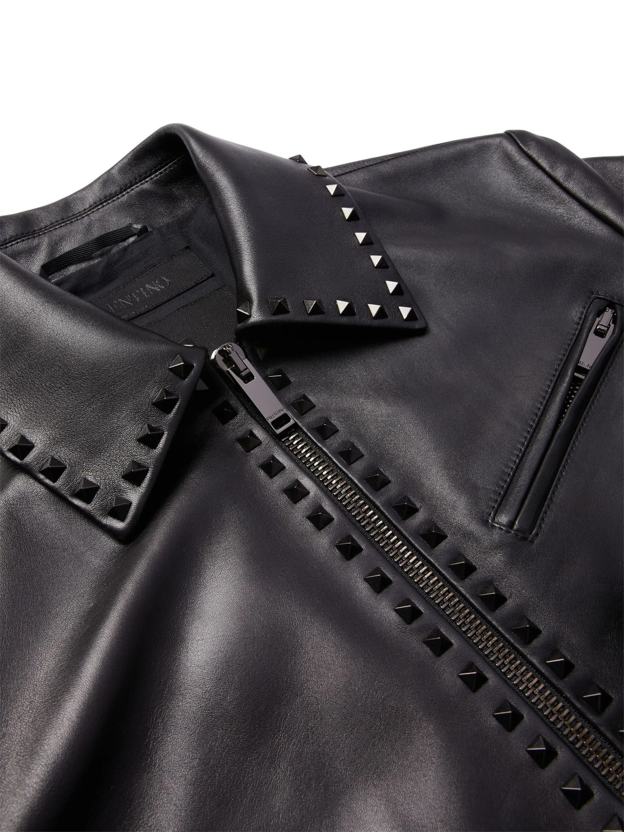 Untitled studs leather jacket