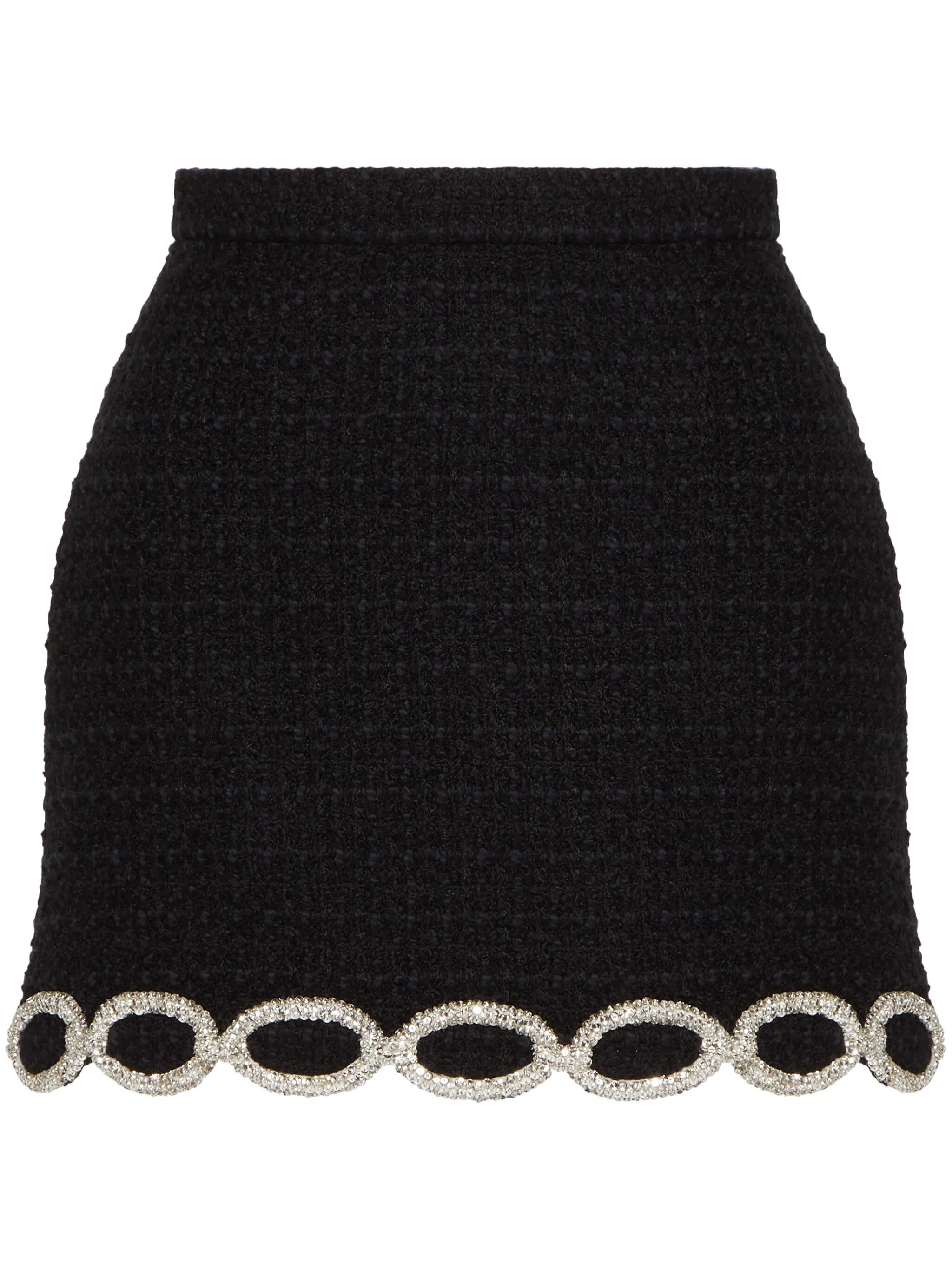 crystal tweed miniskirt