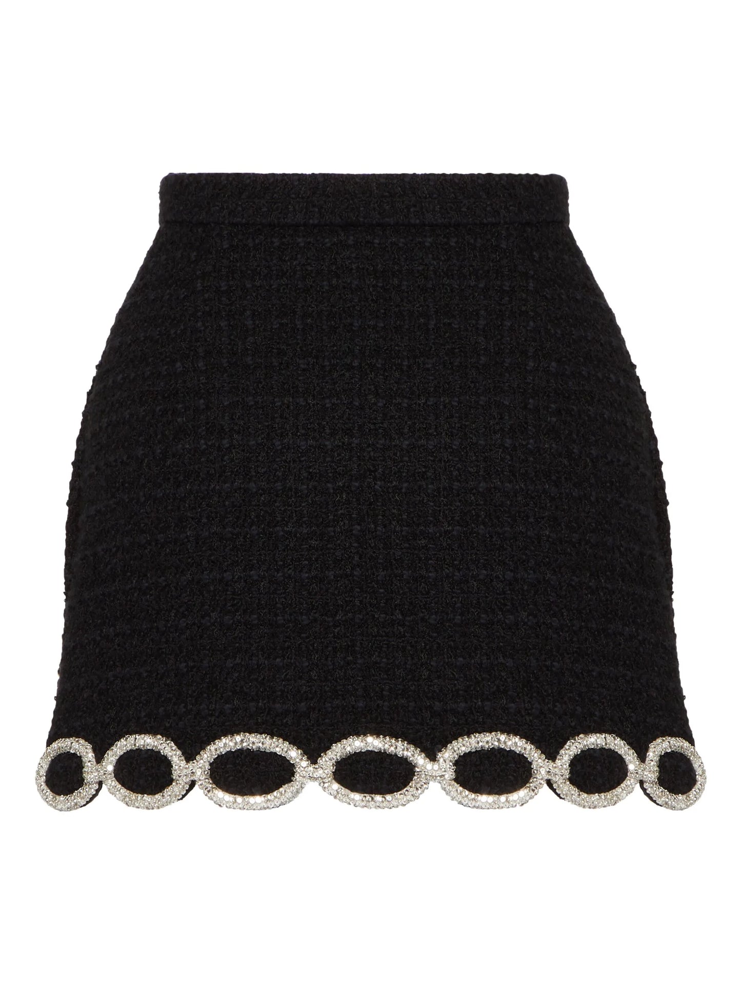 crystal tweed miniskirt
