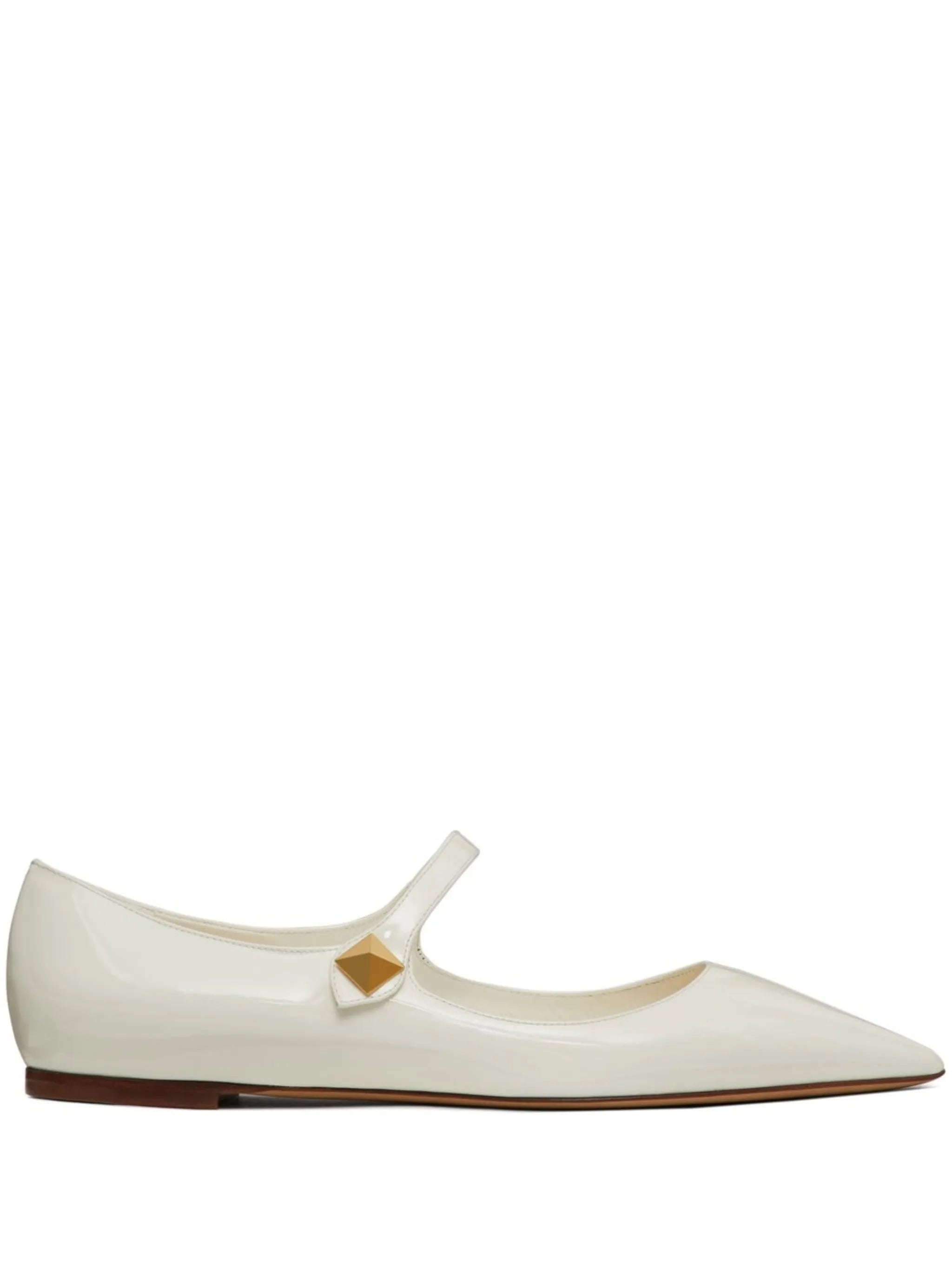 Tiptoe patent leather ballerinas