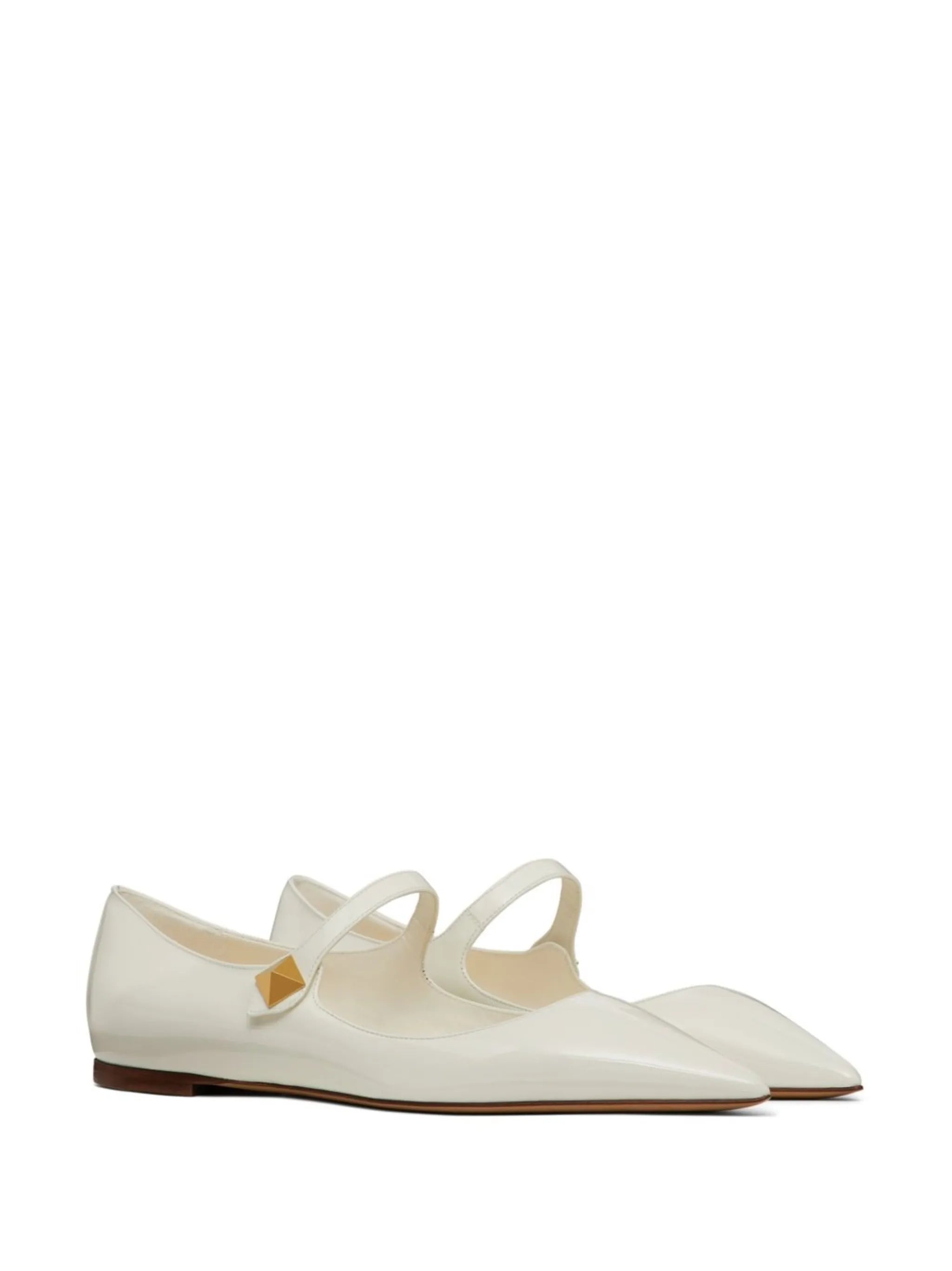 Tiptoe patent leather ballerinas