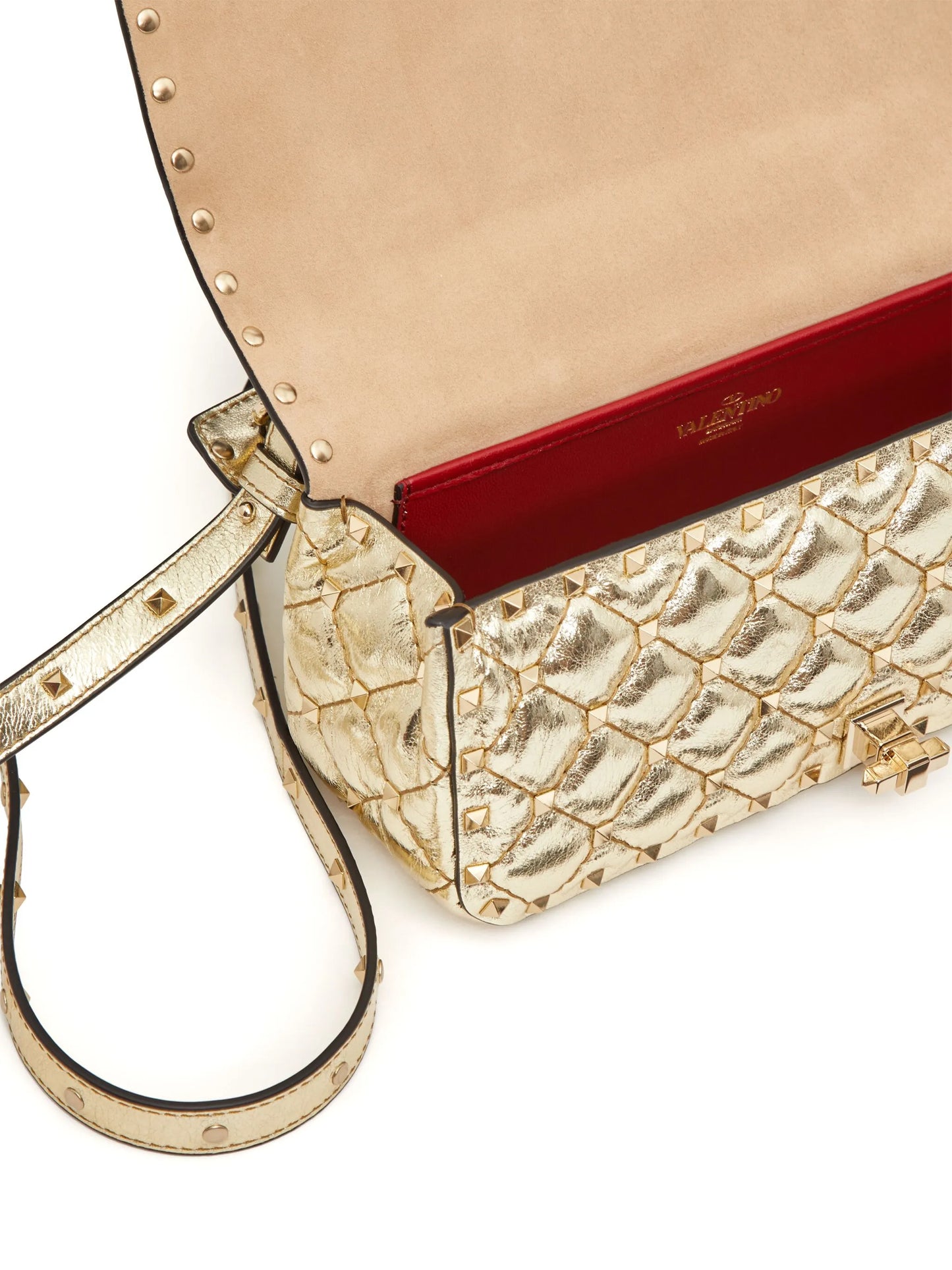 Rockstud Spike metallic shoulder bag