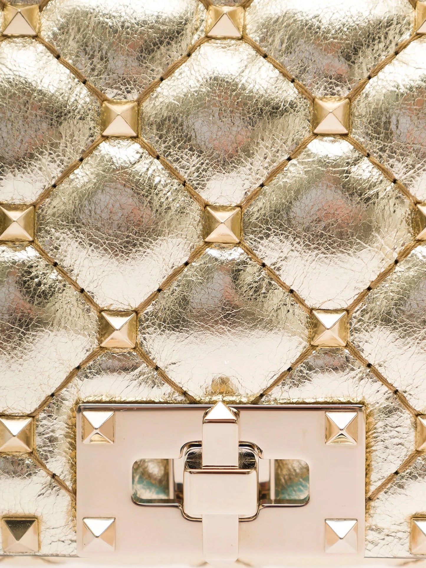 Rockstud Spike metallic shoulder bag