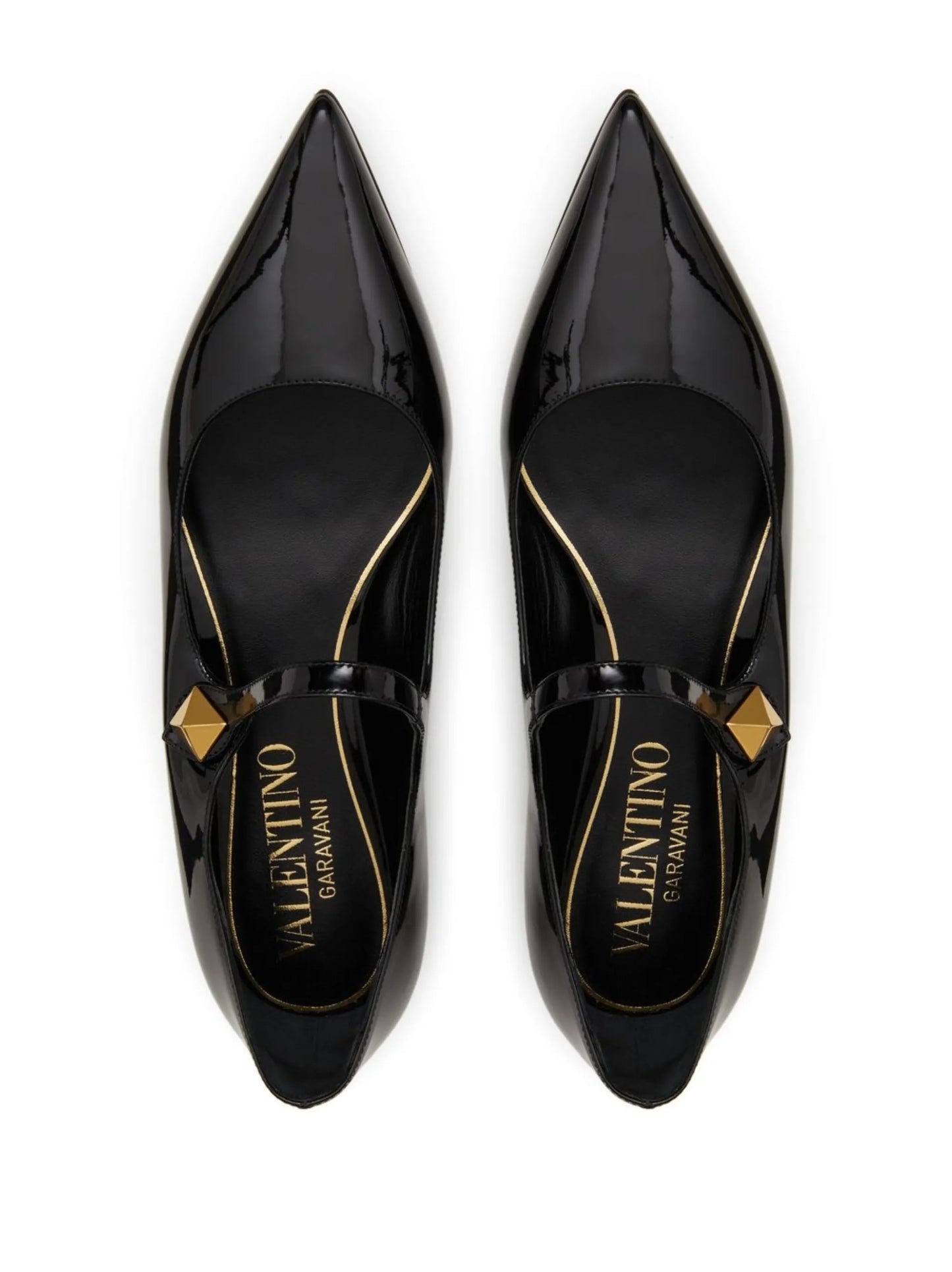 Tiptoe patent leather ballerinas