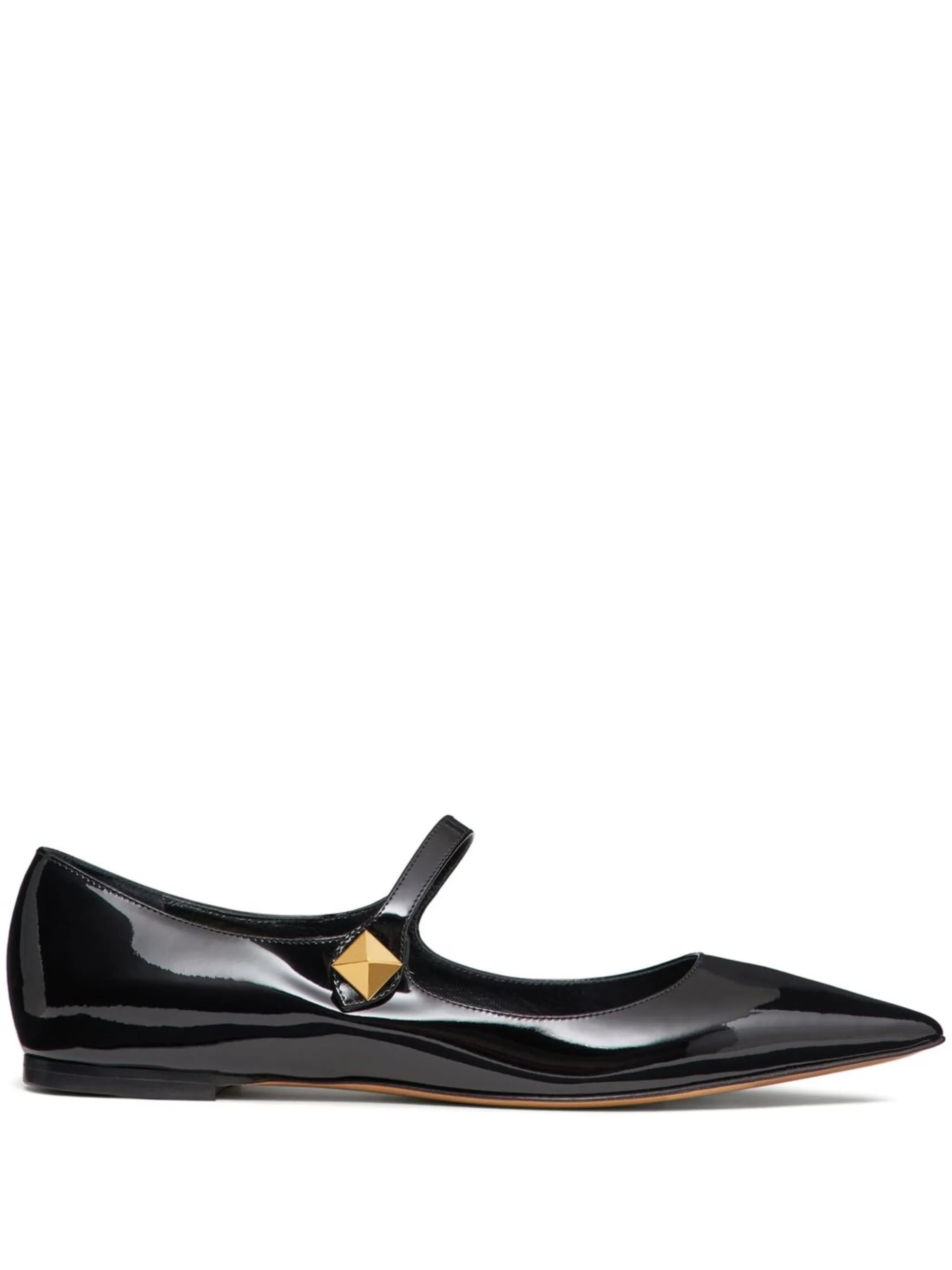 Tiptoe patent leather ballerinas
