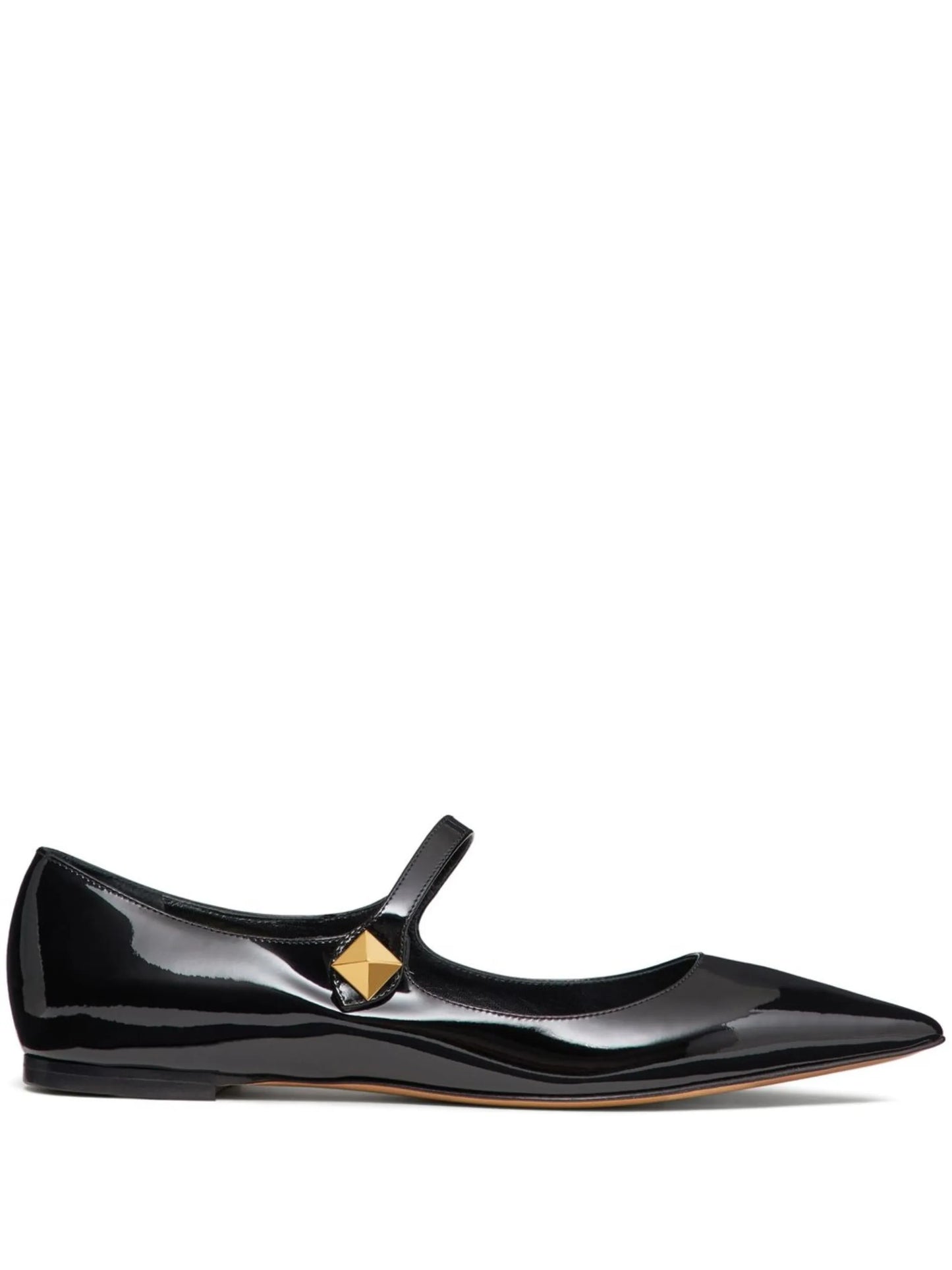 Tiptoe patent leather ballerinas