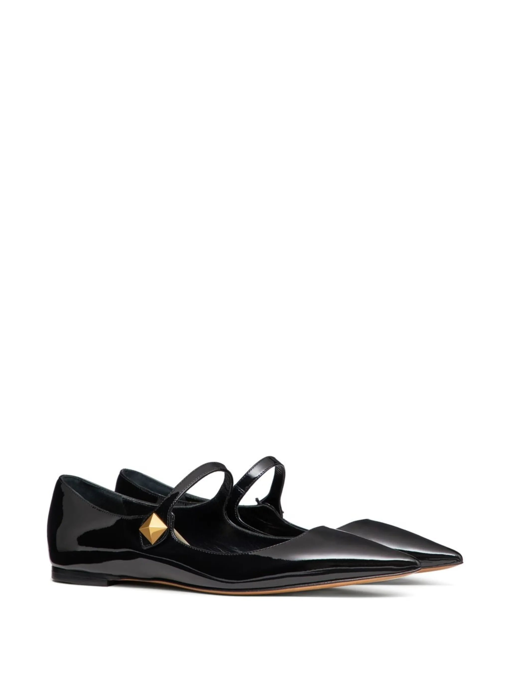 Tiptoe patent leather ballerinas