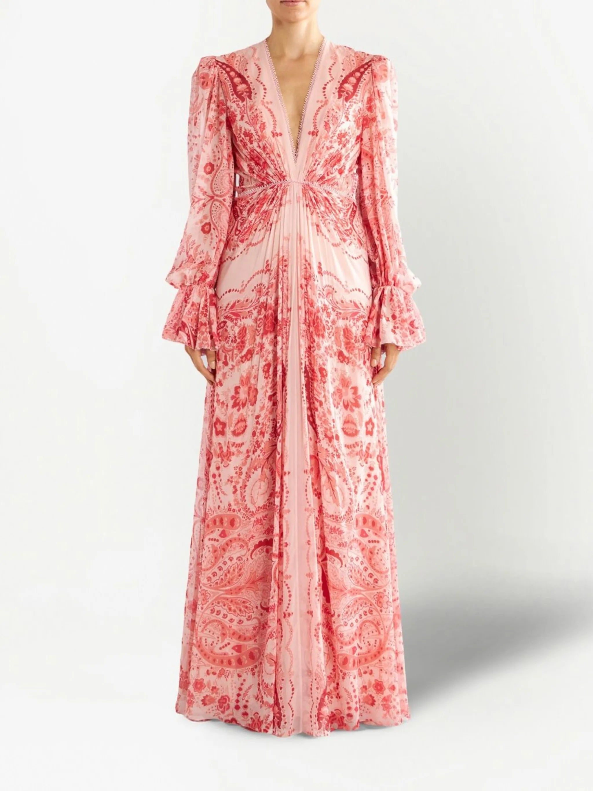paisley-print maxi dress