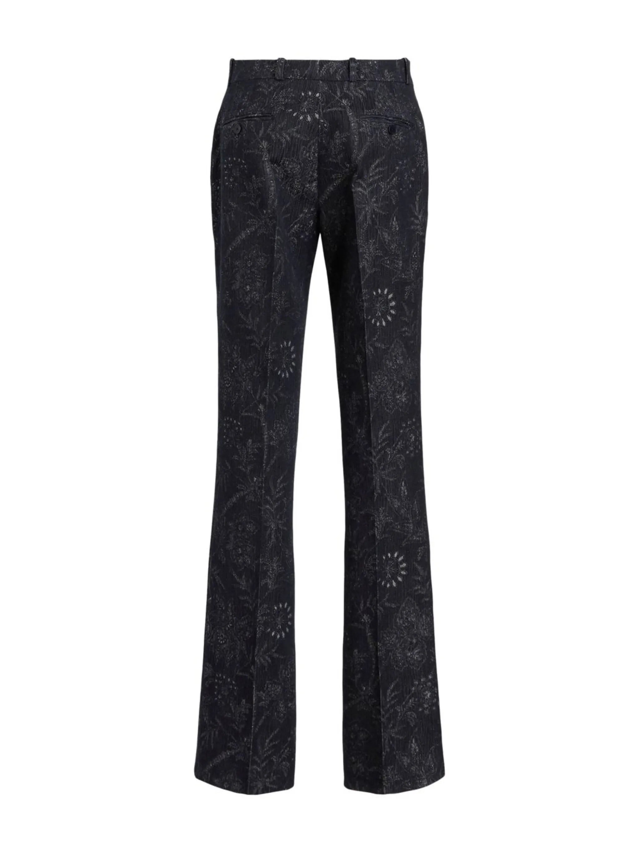 patterned jacquard trousers