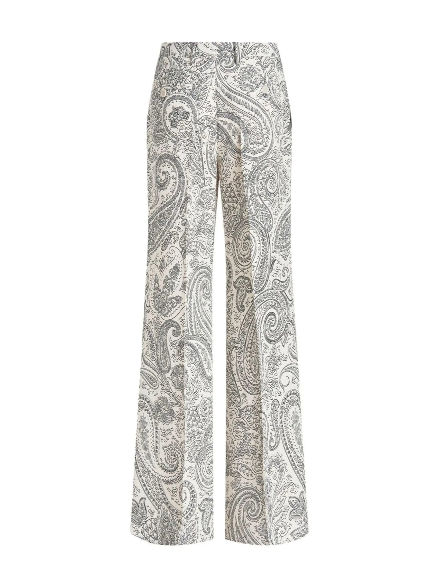 paisley-print wide-leg trousers