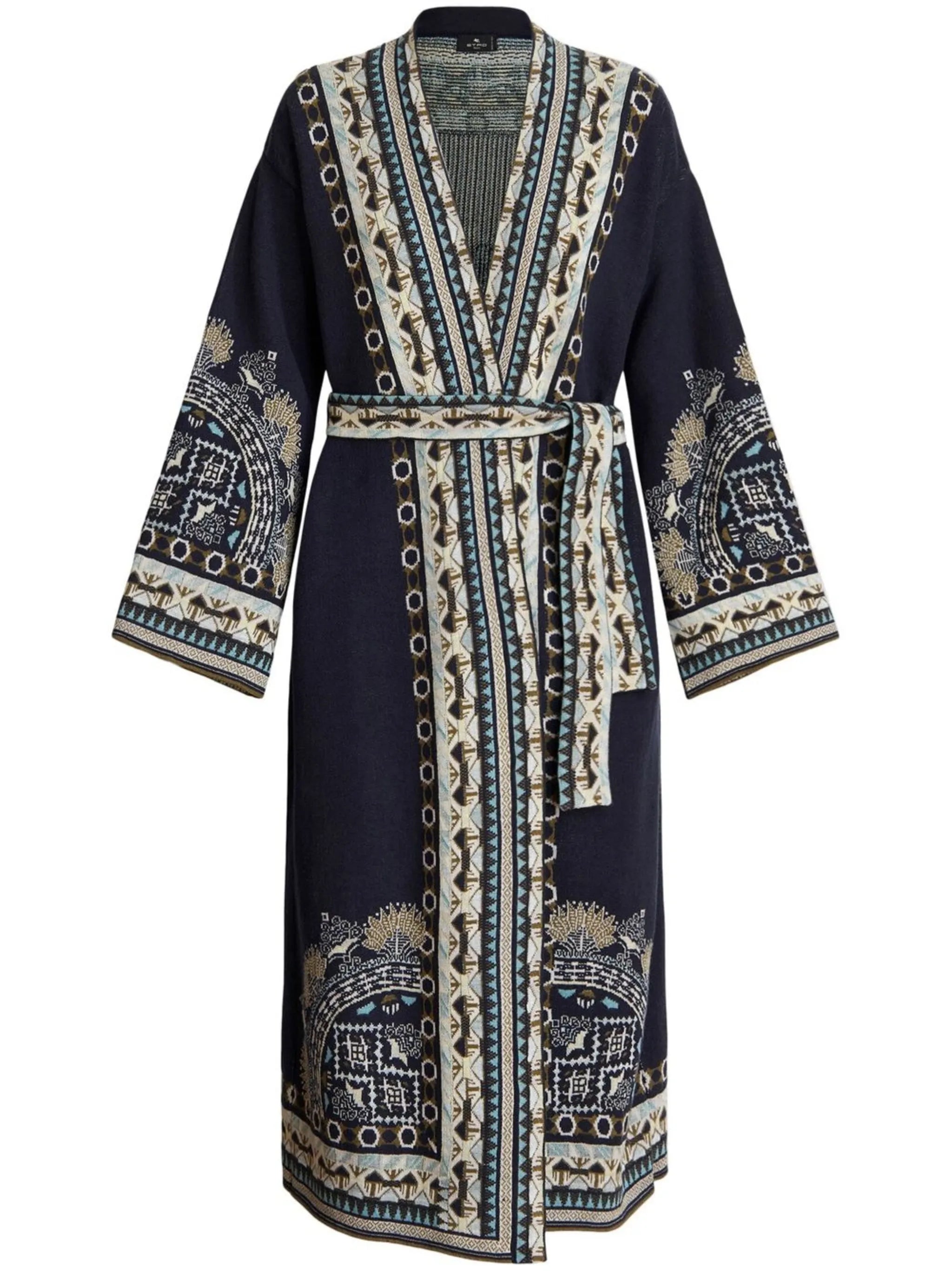 paisley-pattern jacquard robe