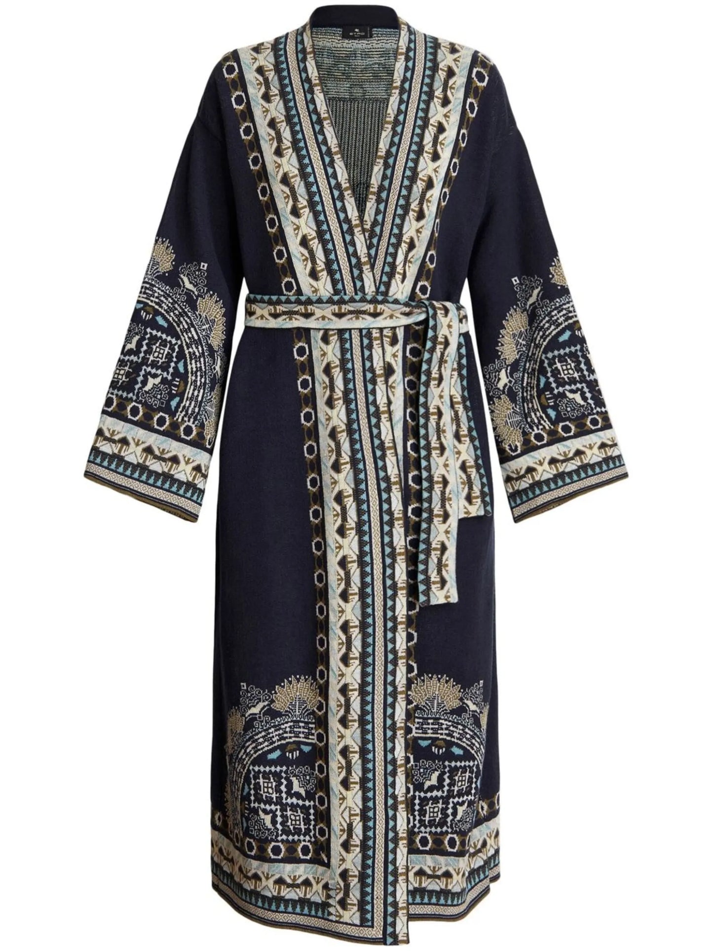 paisley-pattern jacquard robe