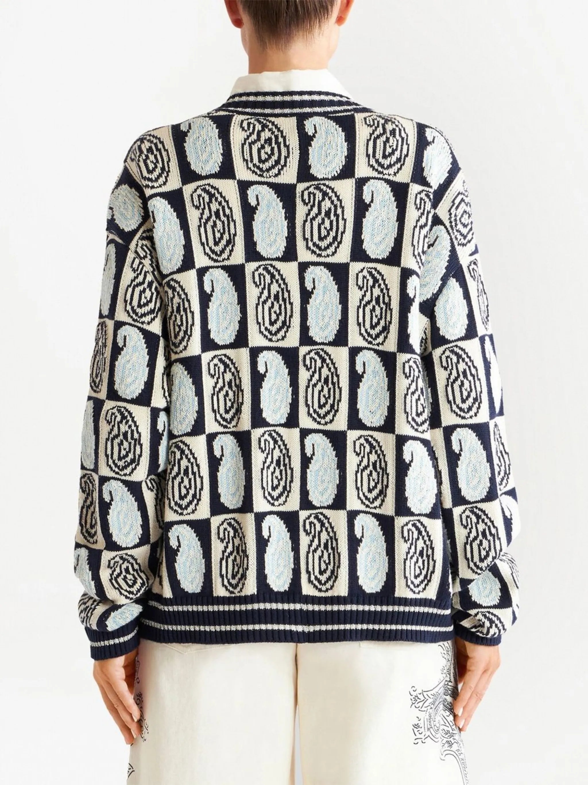 paisley-print crew-neck jumper