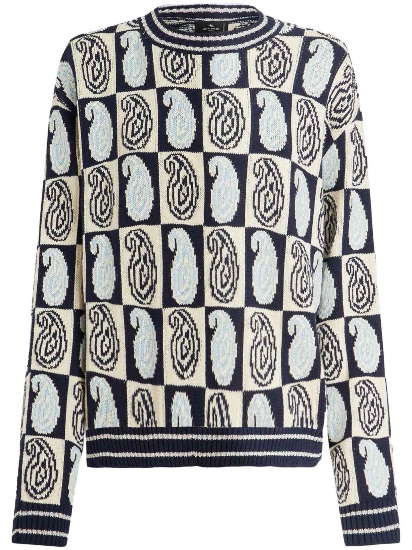 paisley-print crew-neck jumper