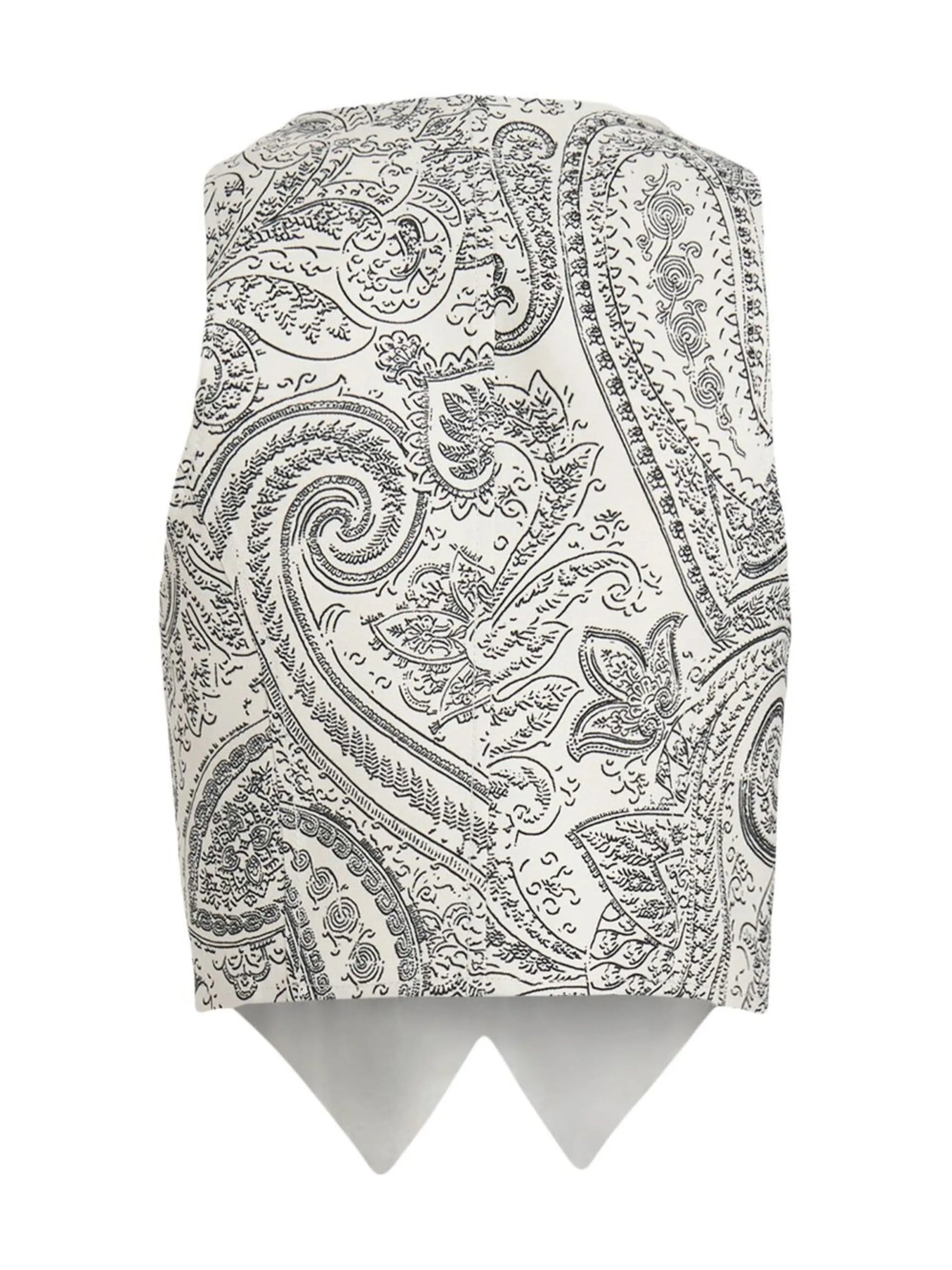 paisley-print waistcoat