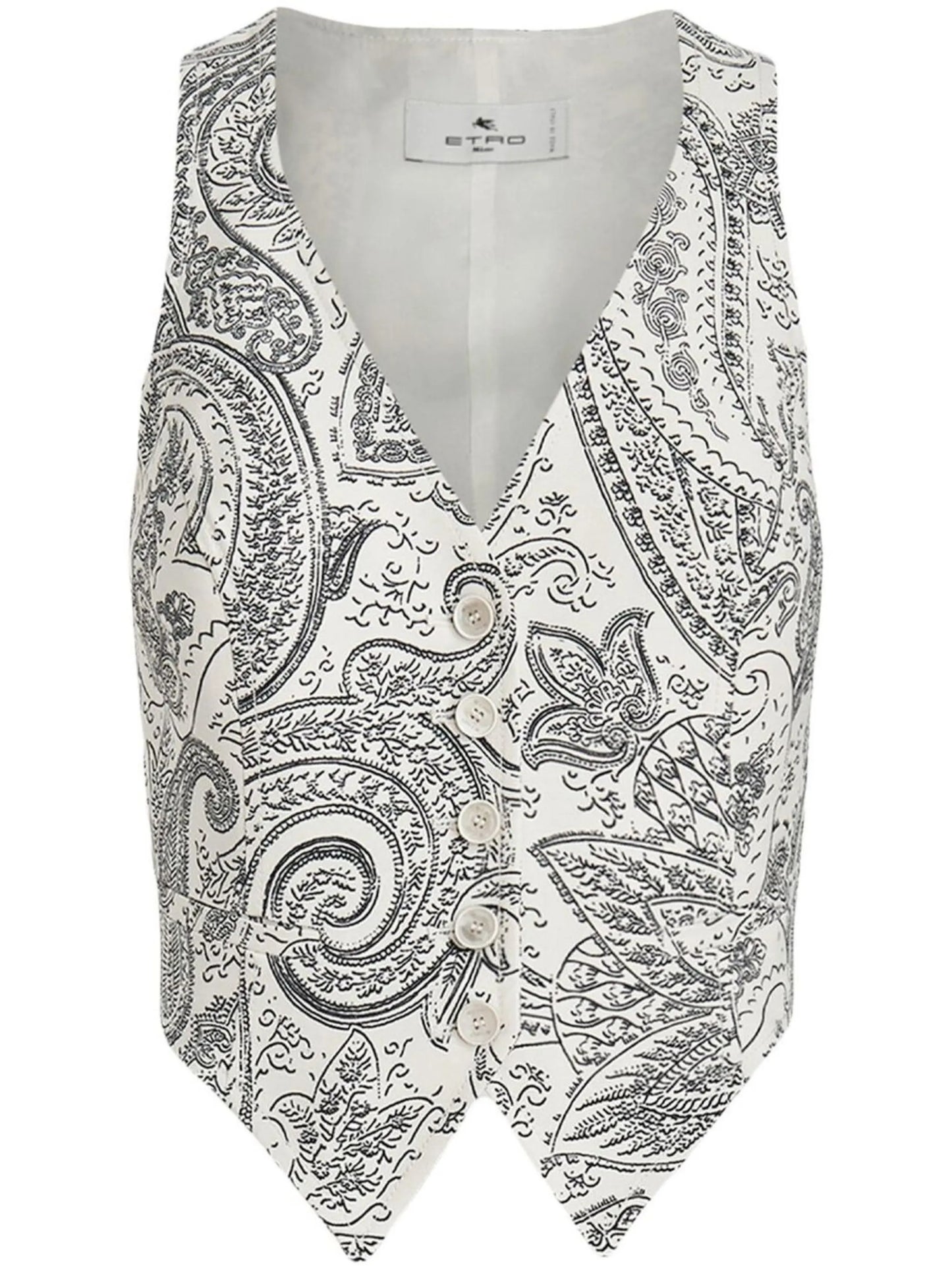 paisley-print waistcoat